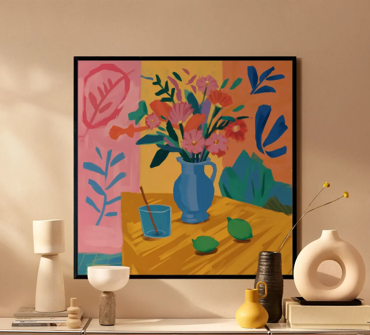 Lime and Bloom poster by Pan Denim