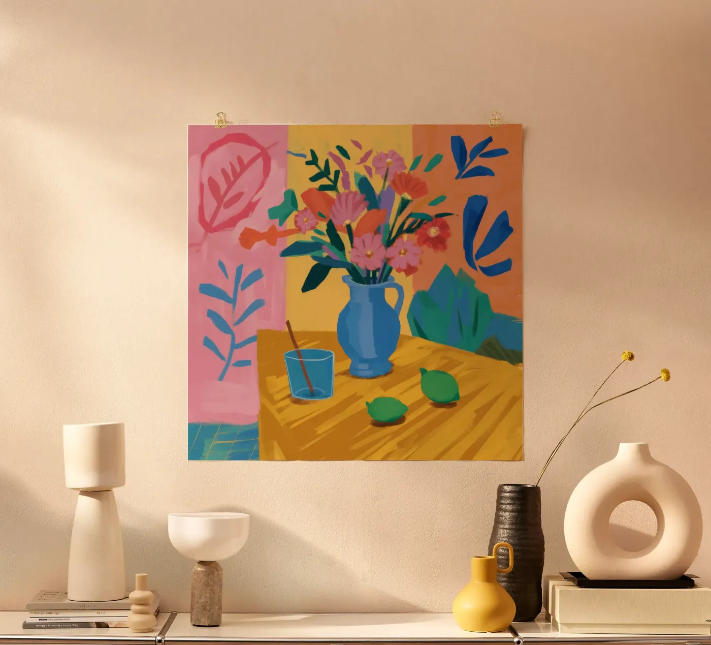 Lime and Bloom poster by Pan Denim