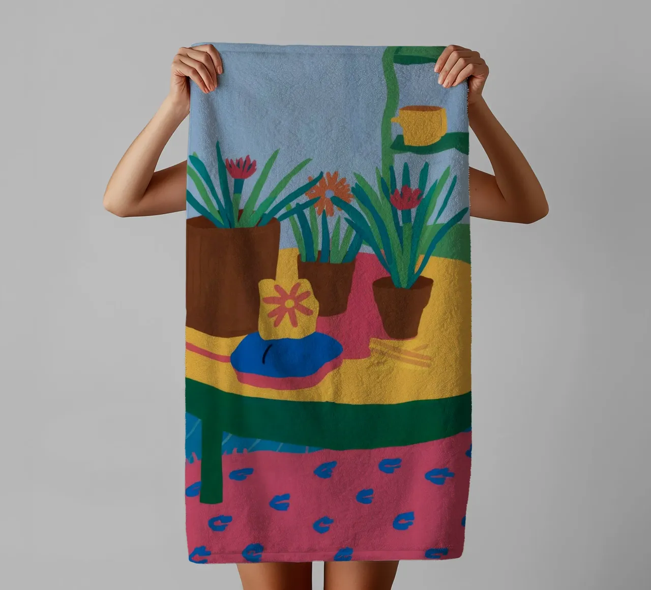 Pastel Table Stillness towel by Haven Fantasy