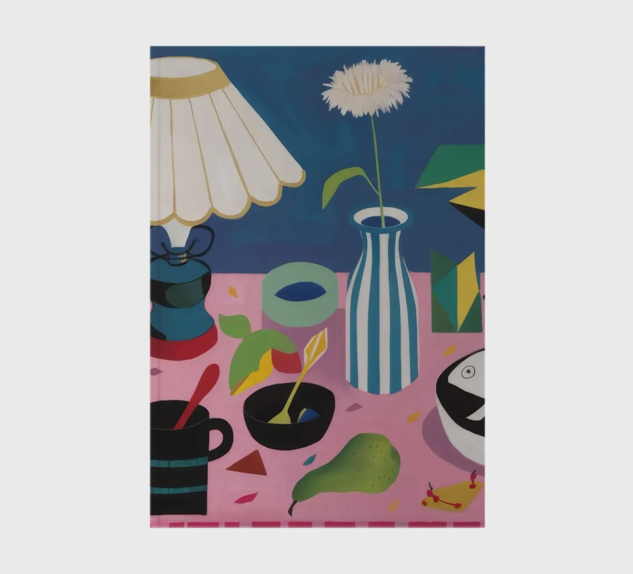 Cubist Lamp and Table notebook by Fable Tempa