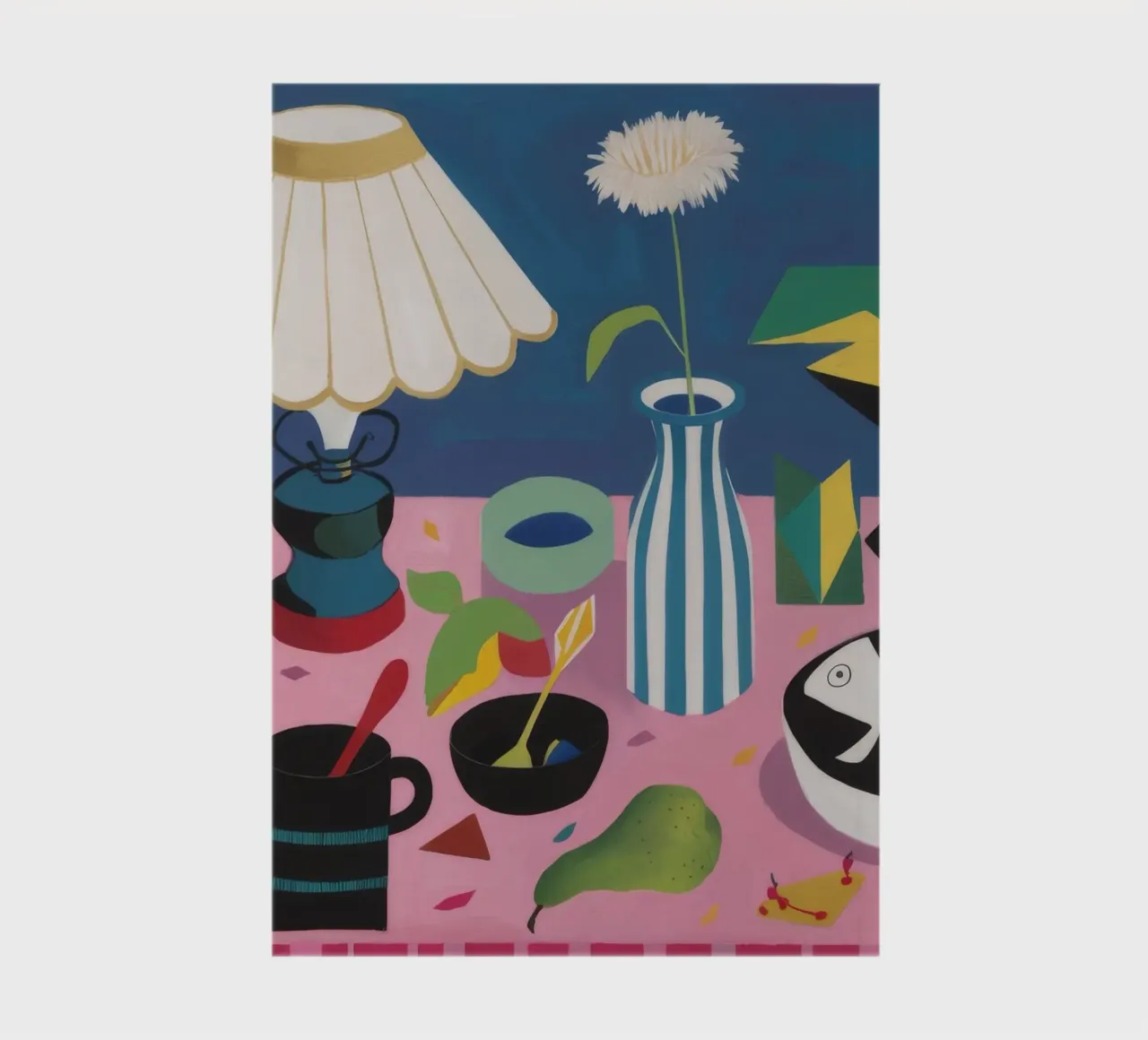 Cubist Lamp and Table notebook by Fable Tempa