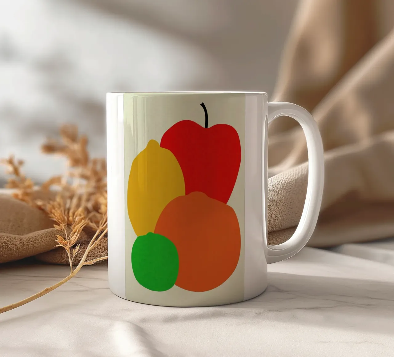 Four Fruits taza de cerámica de Rosi Feist