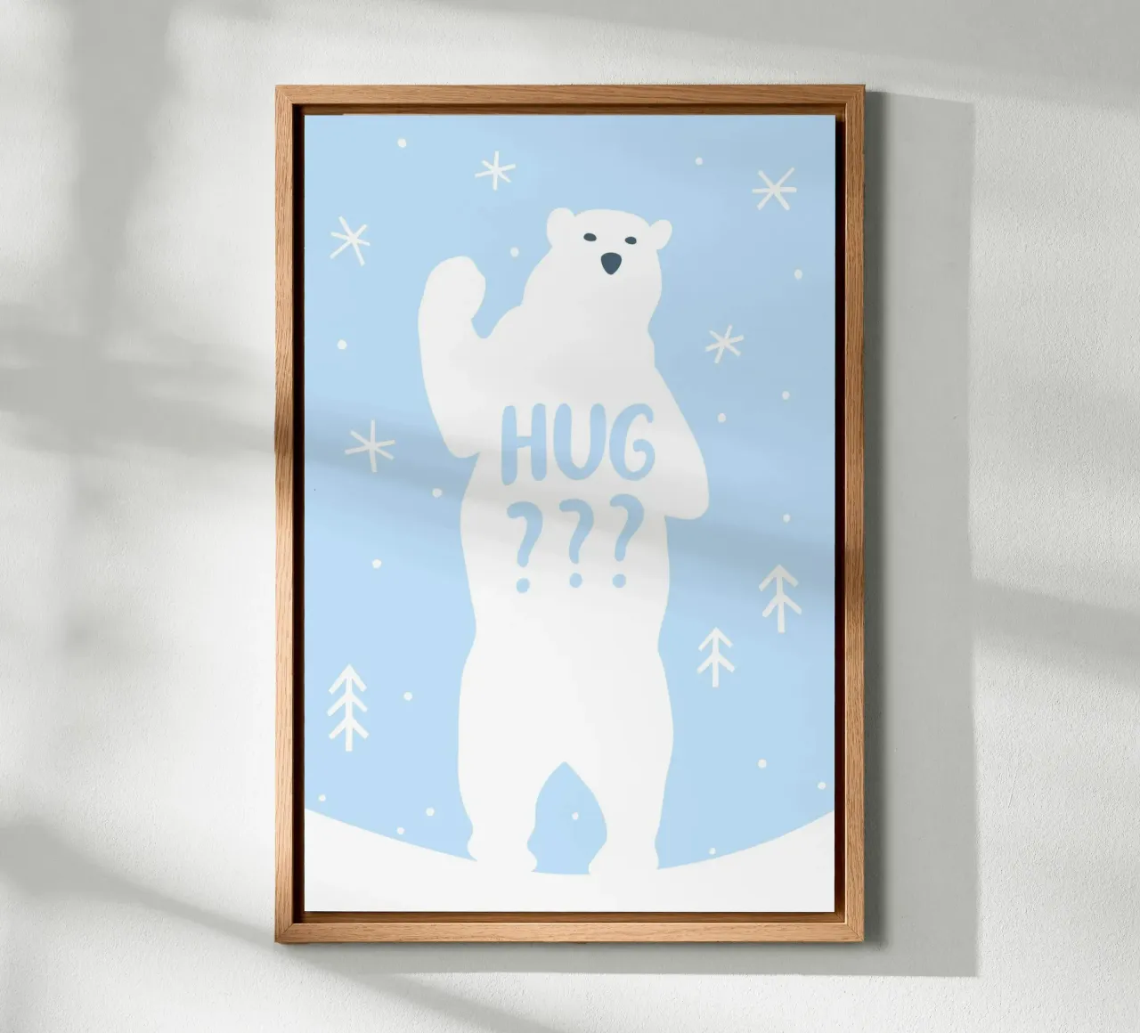Polar Bear Hug tela con Cornice a cassetta da treechild