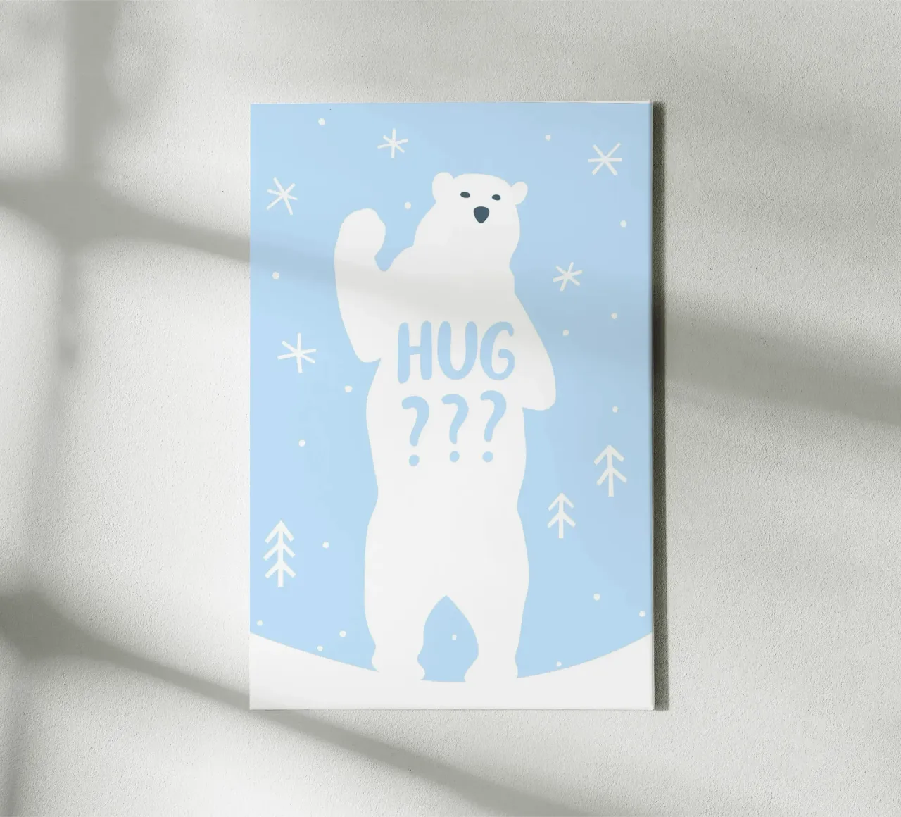 Polar Bear Hug tela con Cornice a cassetta da treechild