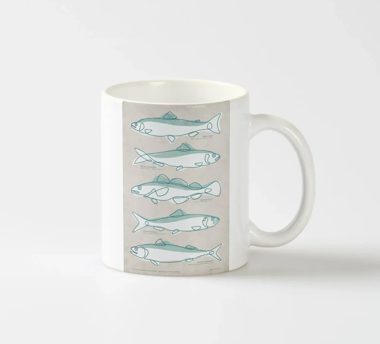 Pisces tazza in ceramica da Kuba Gornowicz