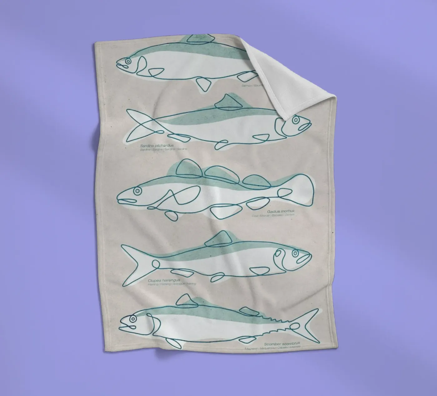 Pisces Fleecedecke von Kuba Gornowicz