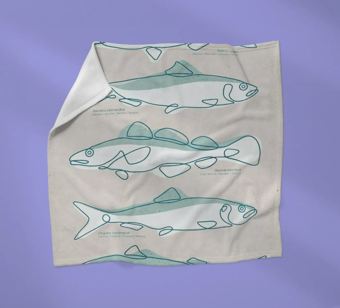 Pisces Fleecedecke von Kuba Gornowicz