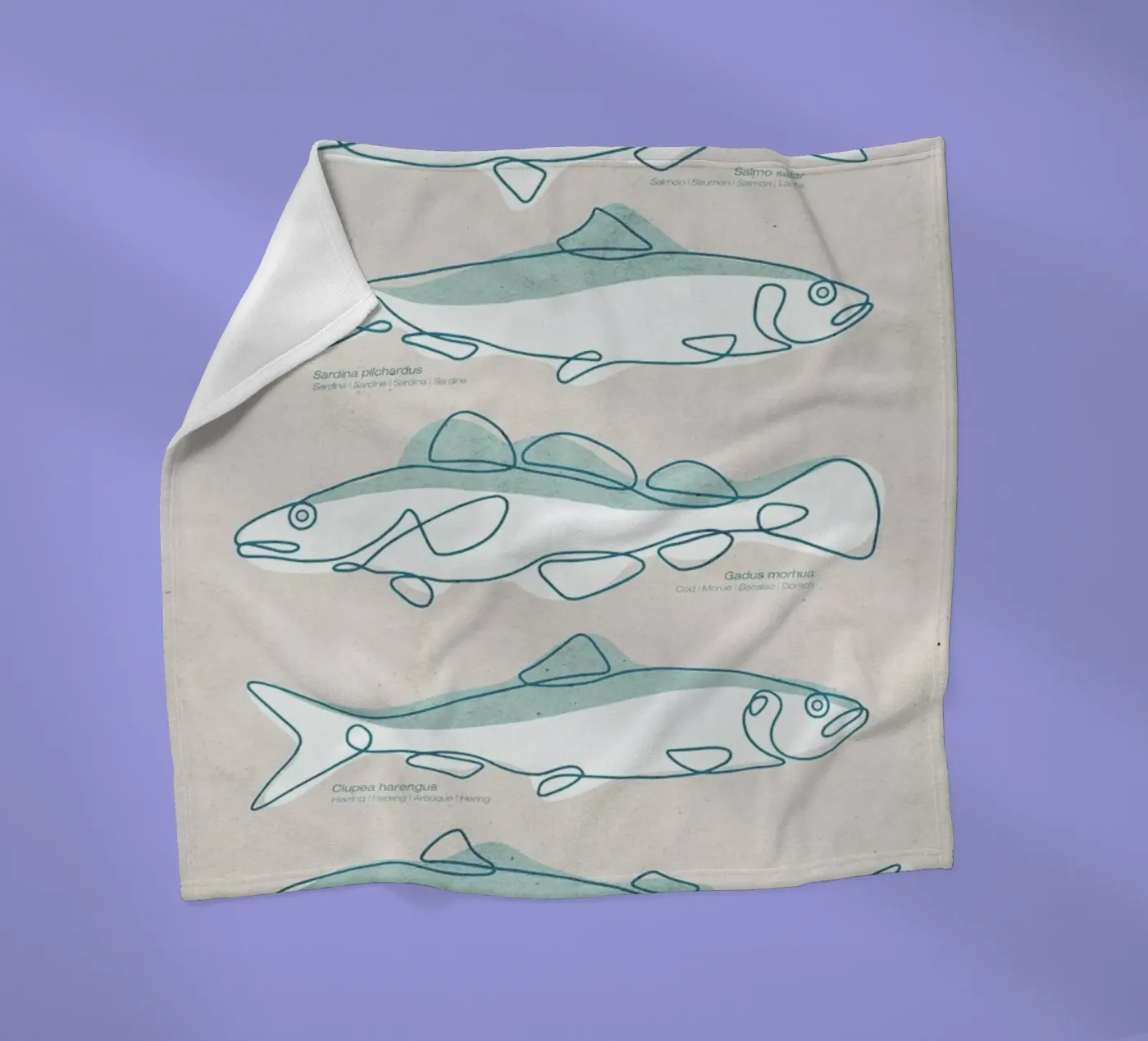 Pisces Fleecedecke von Kuba Gornowicz
