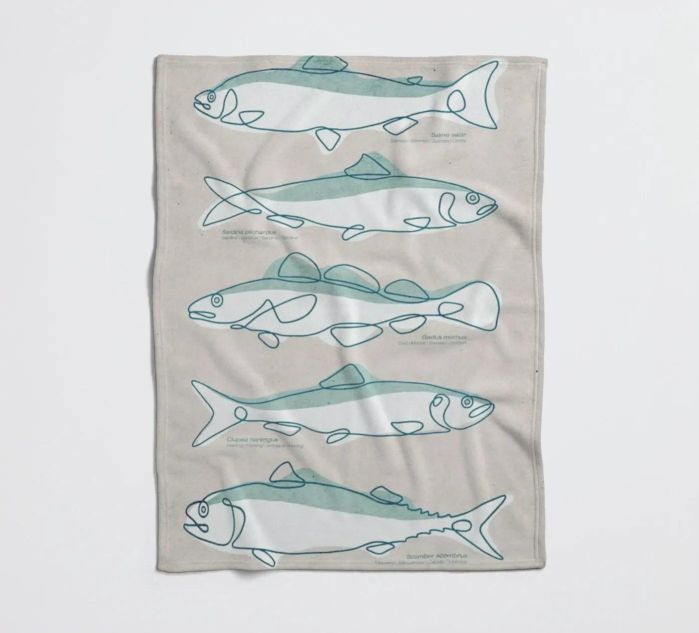 Pisces Fleecedecke von Kuba Gornowicz