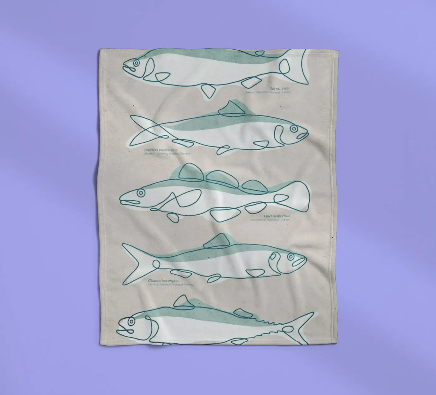 Pisces Fleecedecke von Kuba Gornowicz