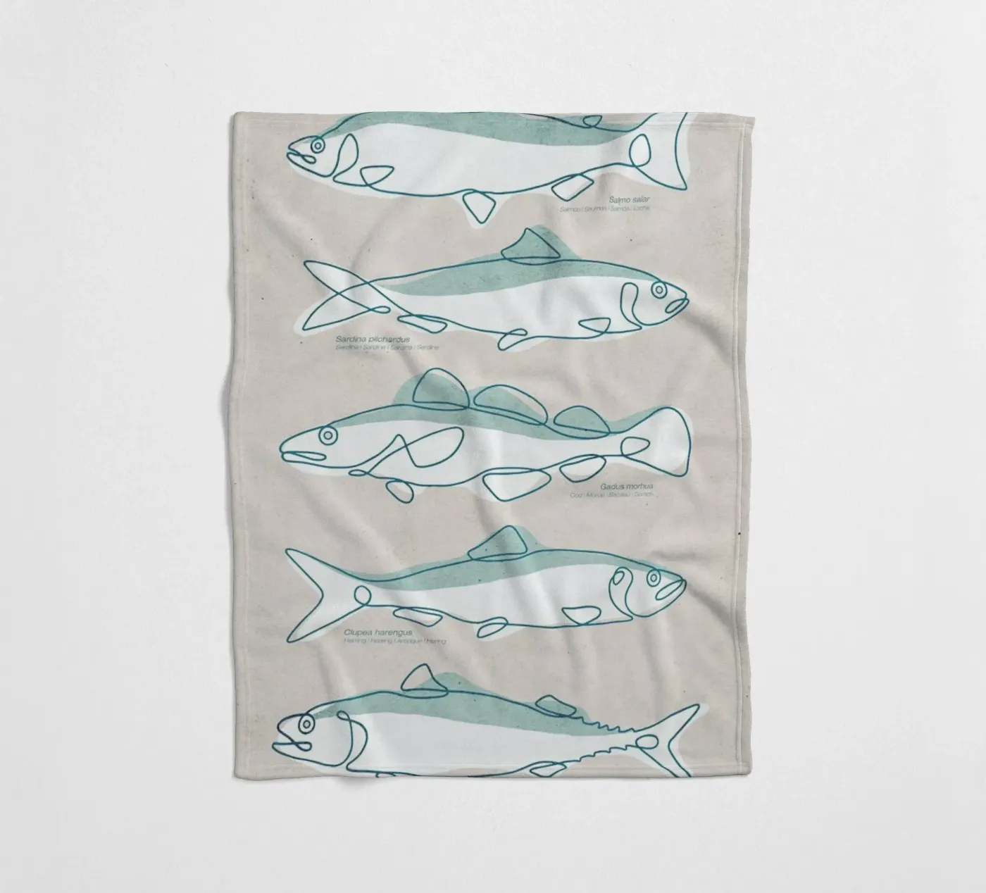 Pisces Fleecedecke von Kuba Gornowicz