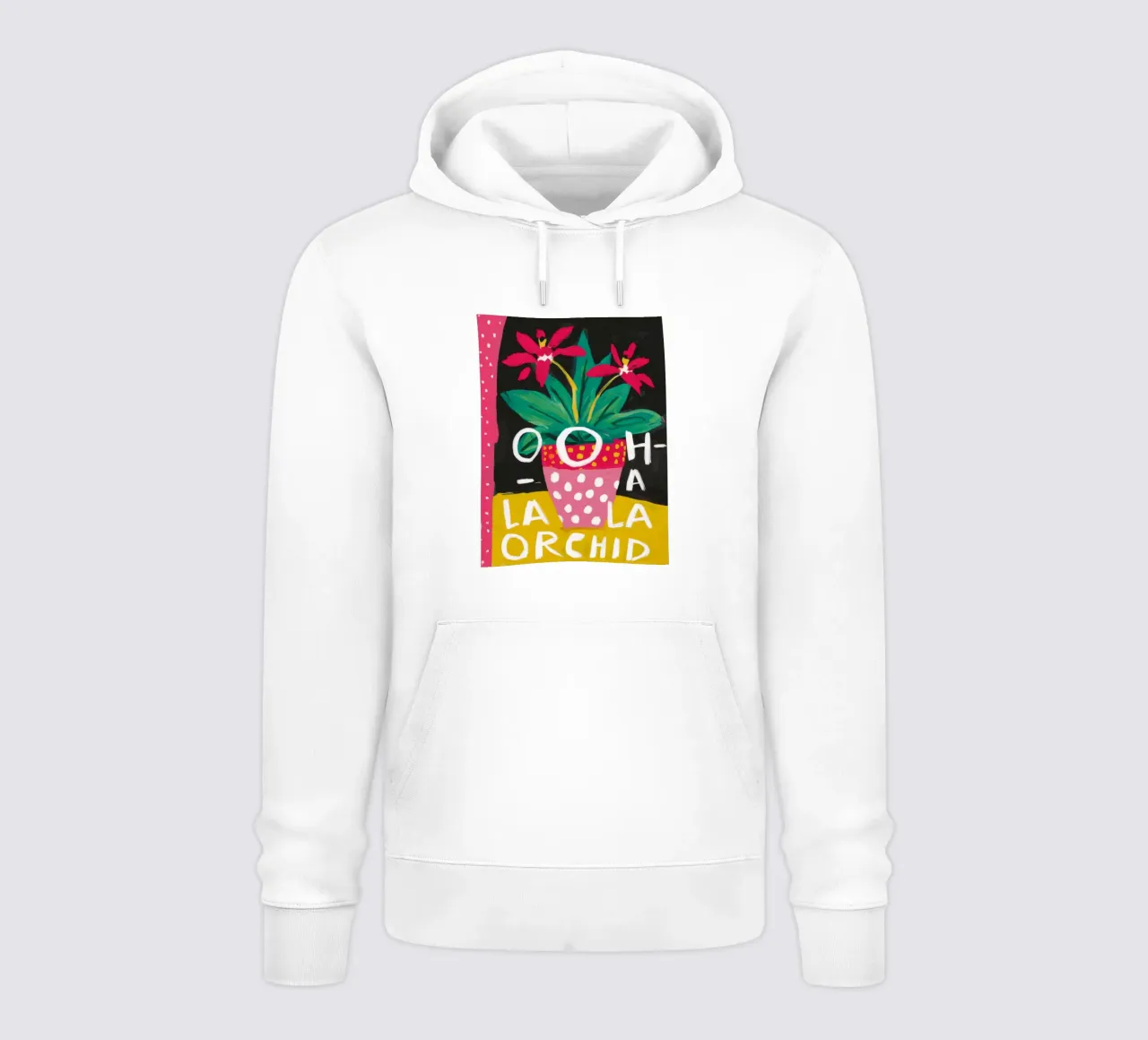 Frase Orchidea Pop felpa con cappuccio da Pan Denim