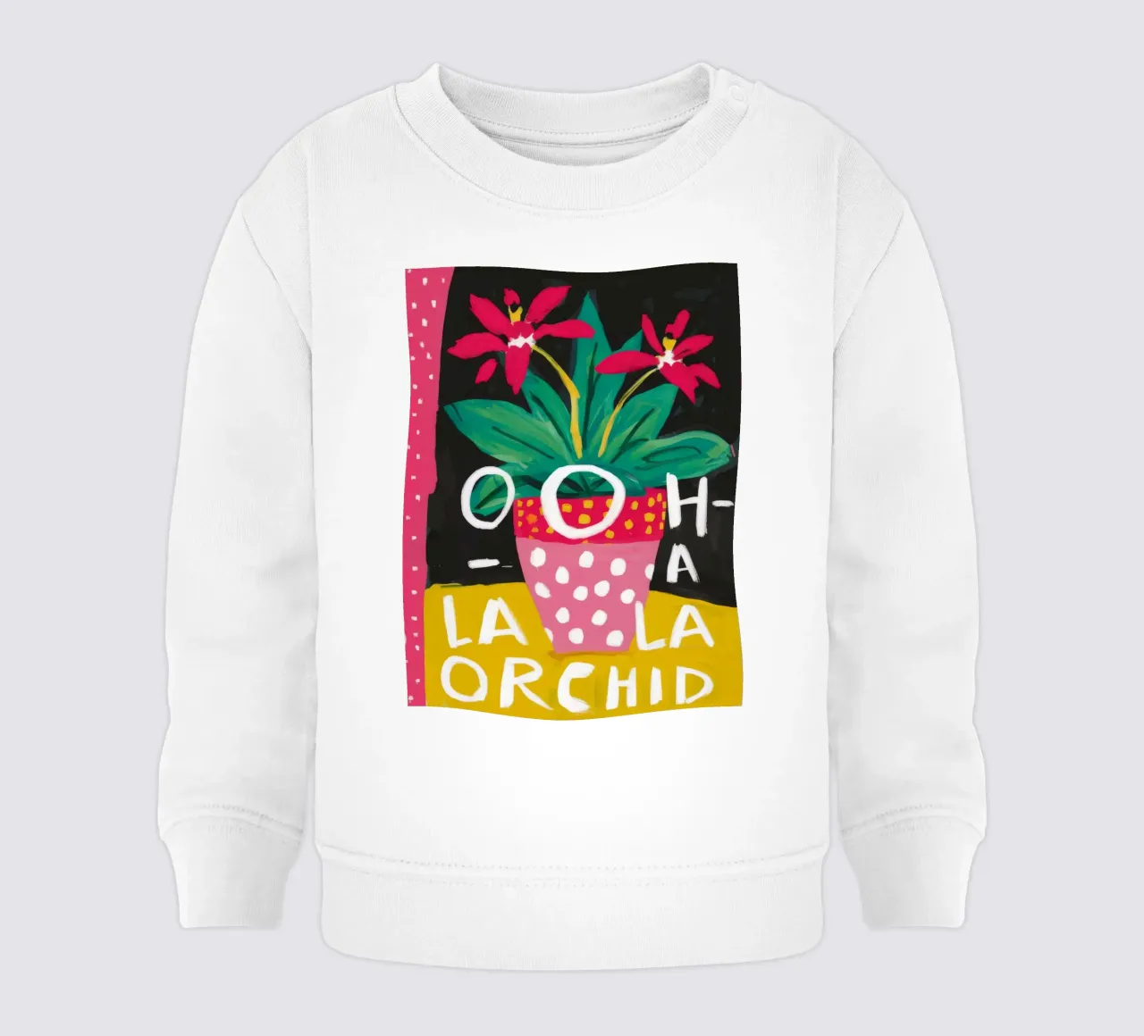 Frase Orchidea Pop felpa neonato da Pan Denim
