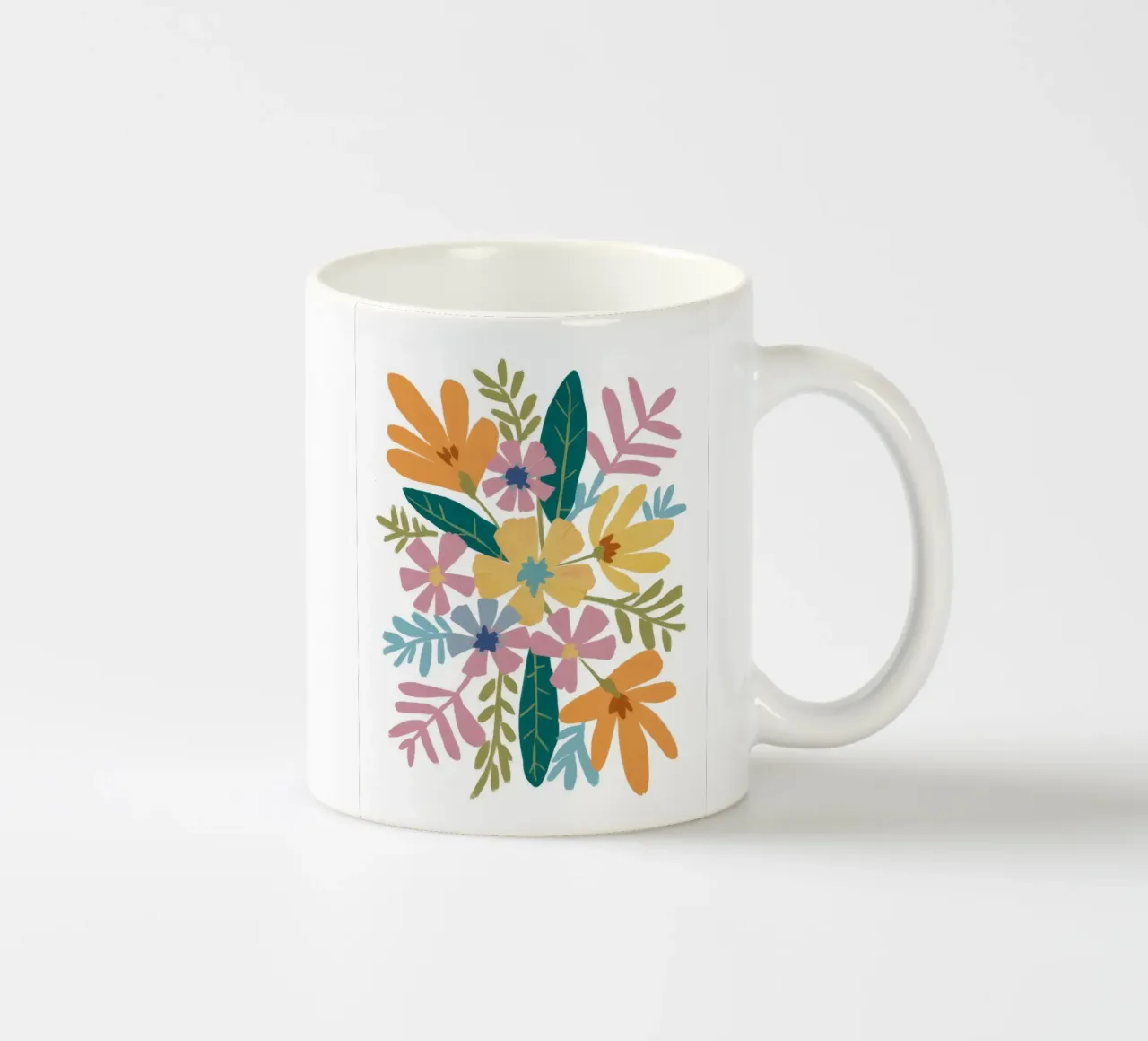 Dekonstruierte florale Studie Keramik Tasse von Tiga Bersama