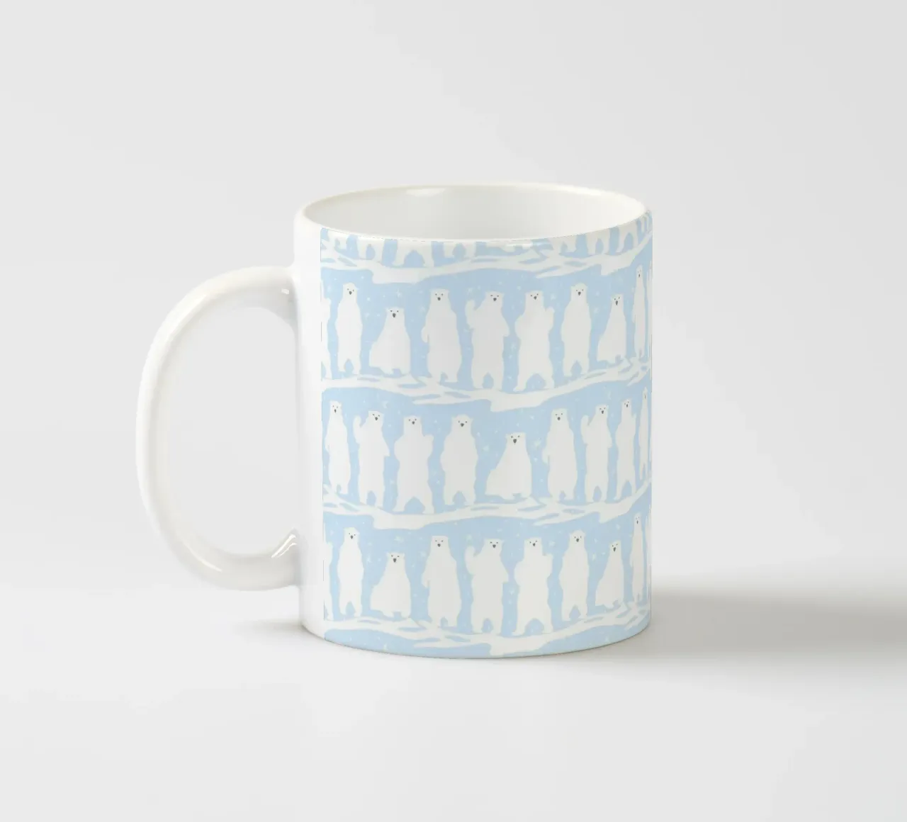 Polar Bear Pattern No 01 tazza in ceramica da treechild