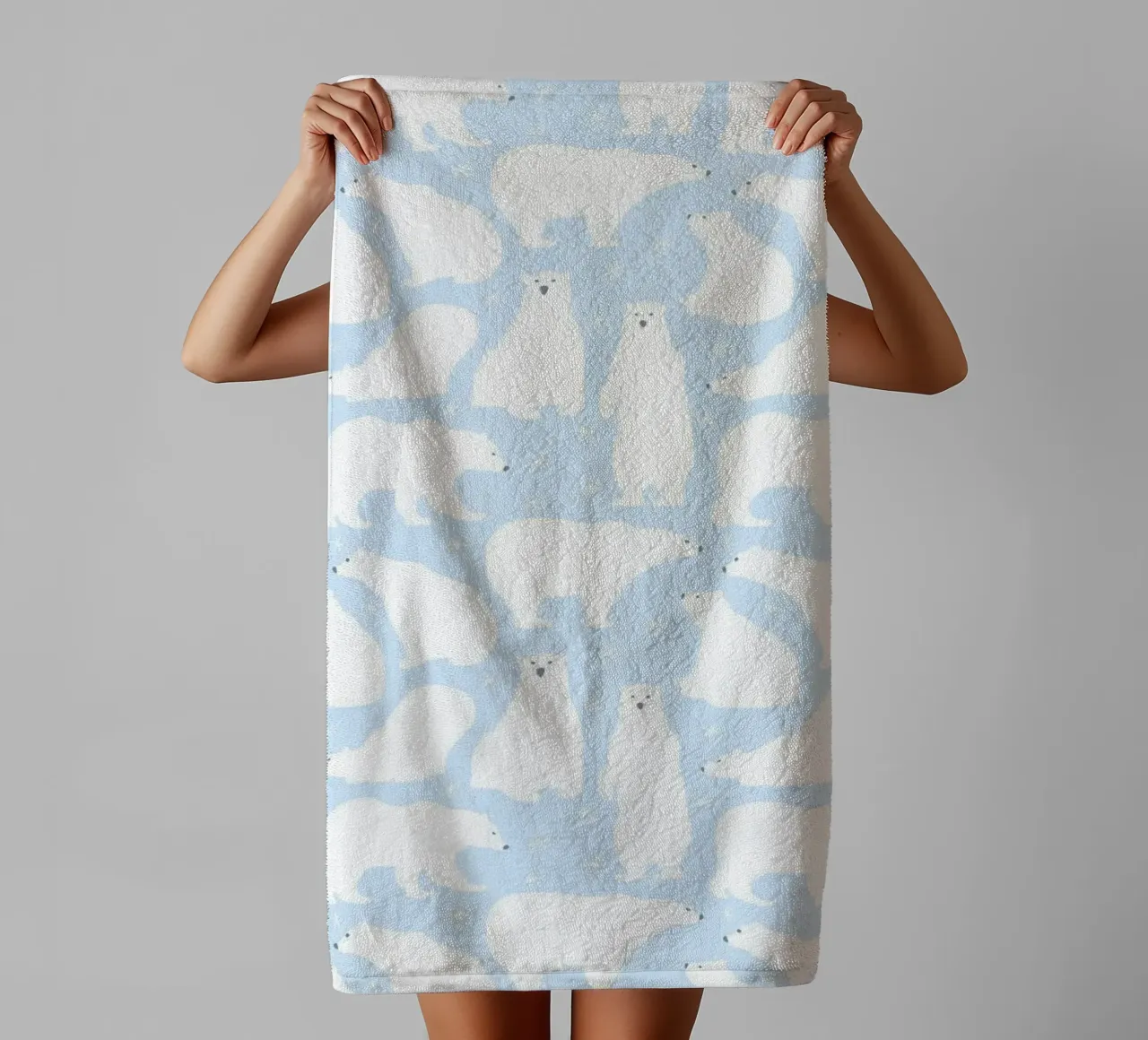 Polar Bear Pattern No 02 asciugamano da bagno da treechild