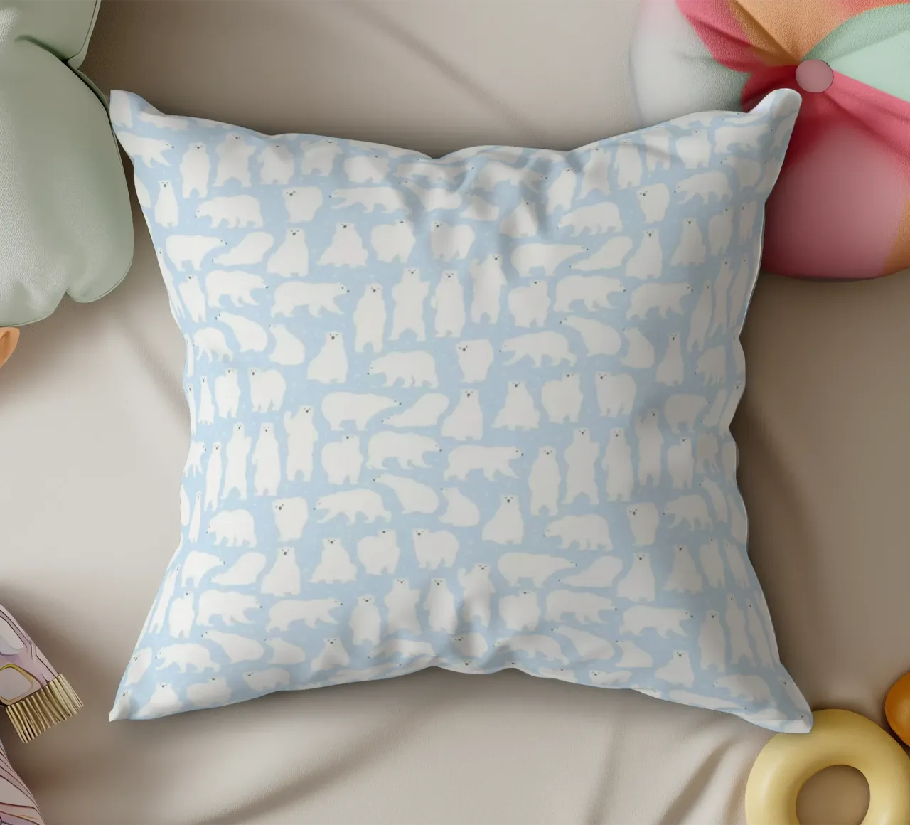 Polar Bear Pattern No 03 cuscino da treechild
