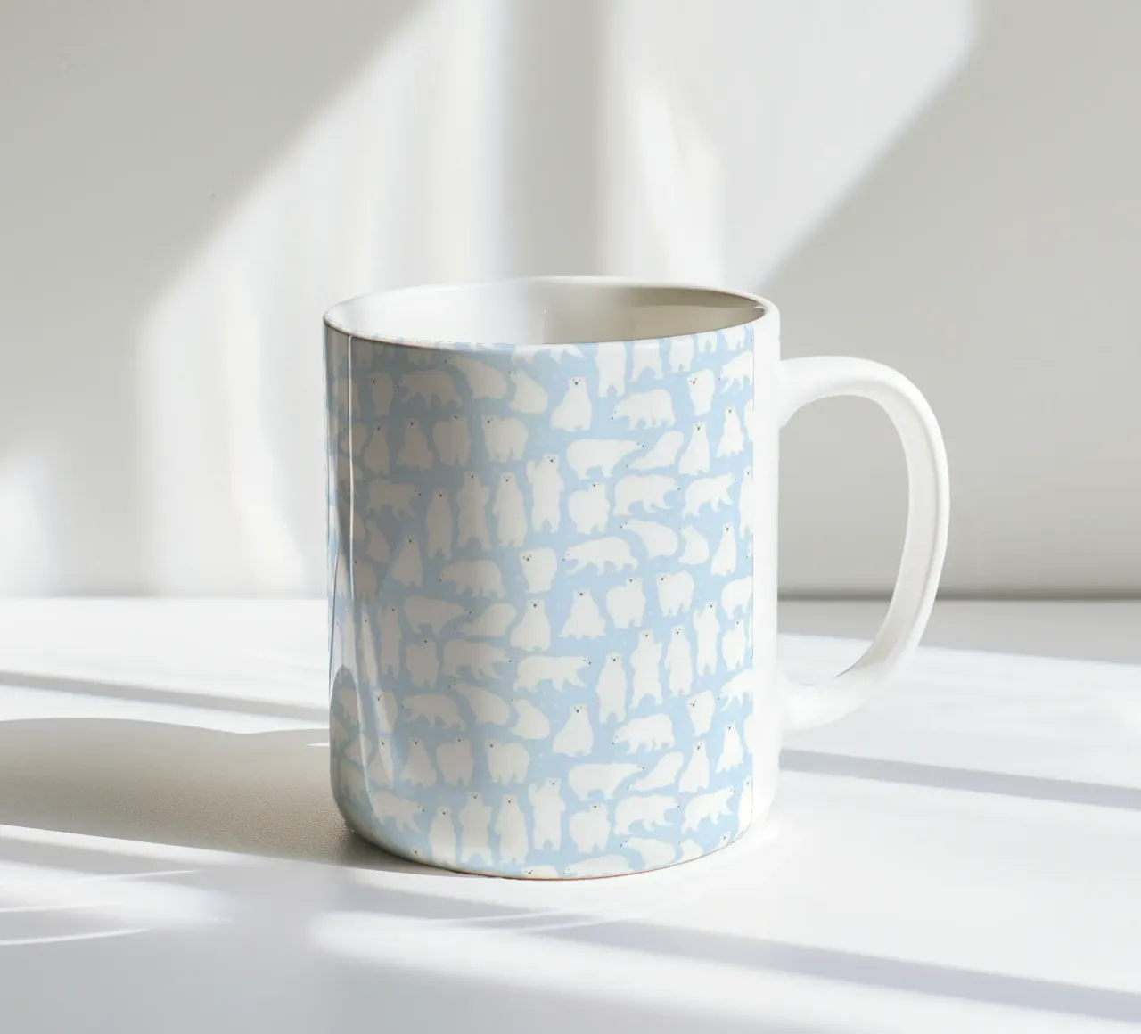 Polar Bear Pattern No 03 tazza in ceramica da treechild