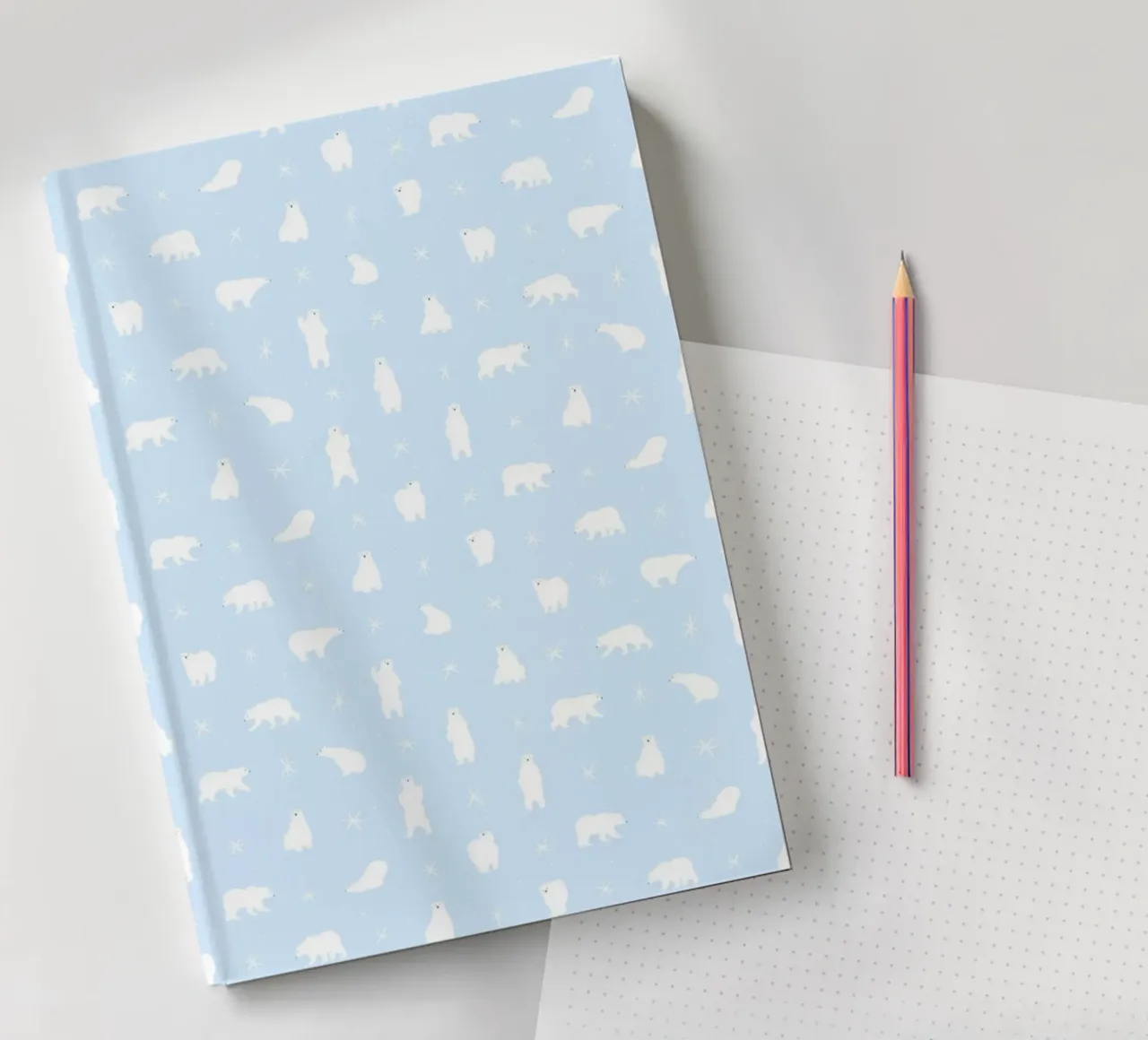 Polar Bear Pattern No 04 notebook by treechild