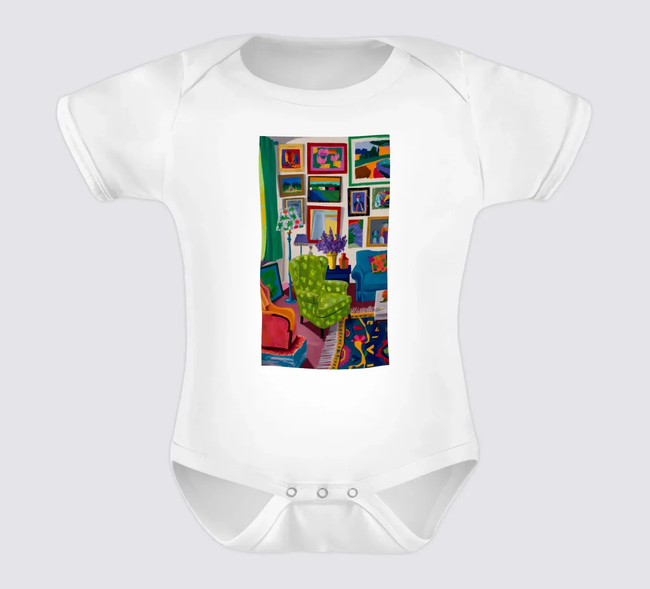 Maximalistisch Gallery Bureau babyrompertje korte mouwen van Haven Fantasy