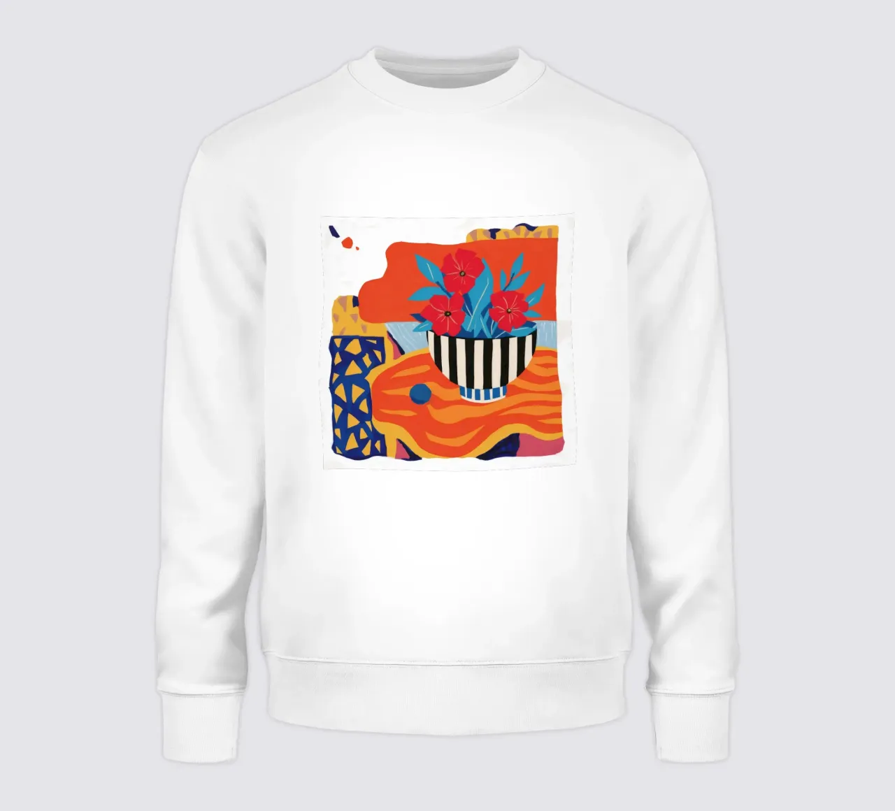 Abstract Stripe Boeket sweatshirt van Tiga Bersama