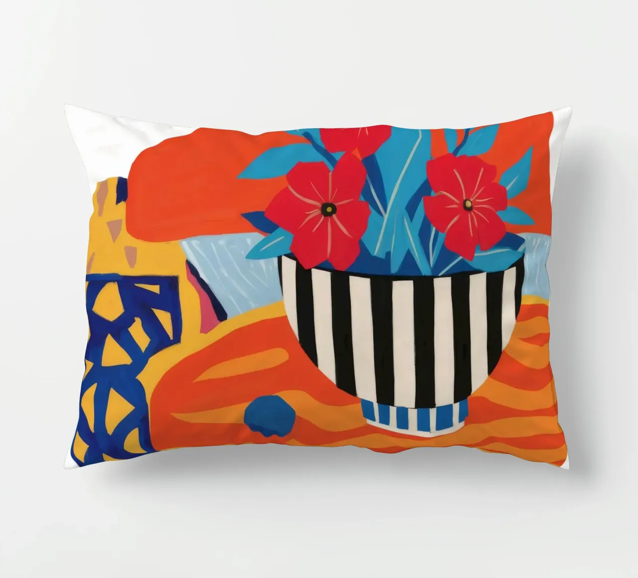 Abstract Stripe Bouquet decorative cushion by Tiga Bersama