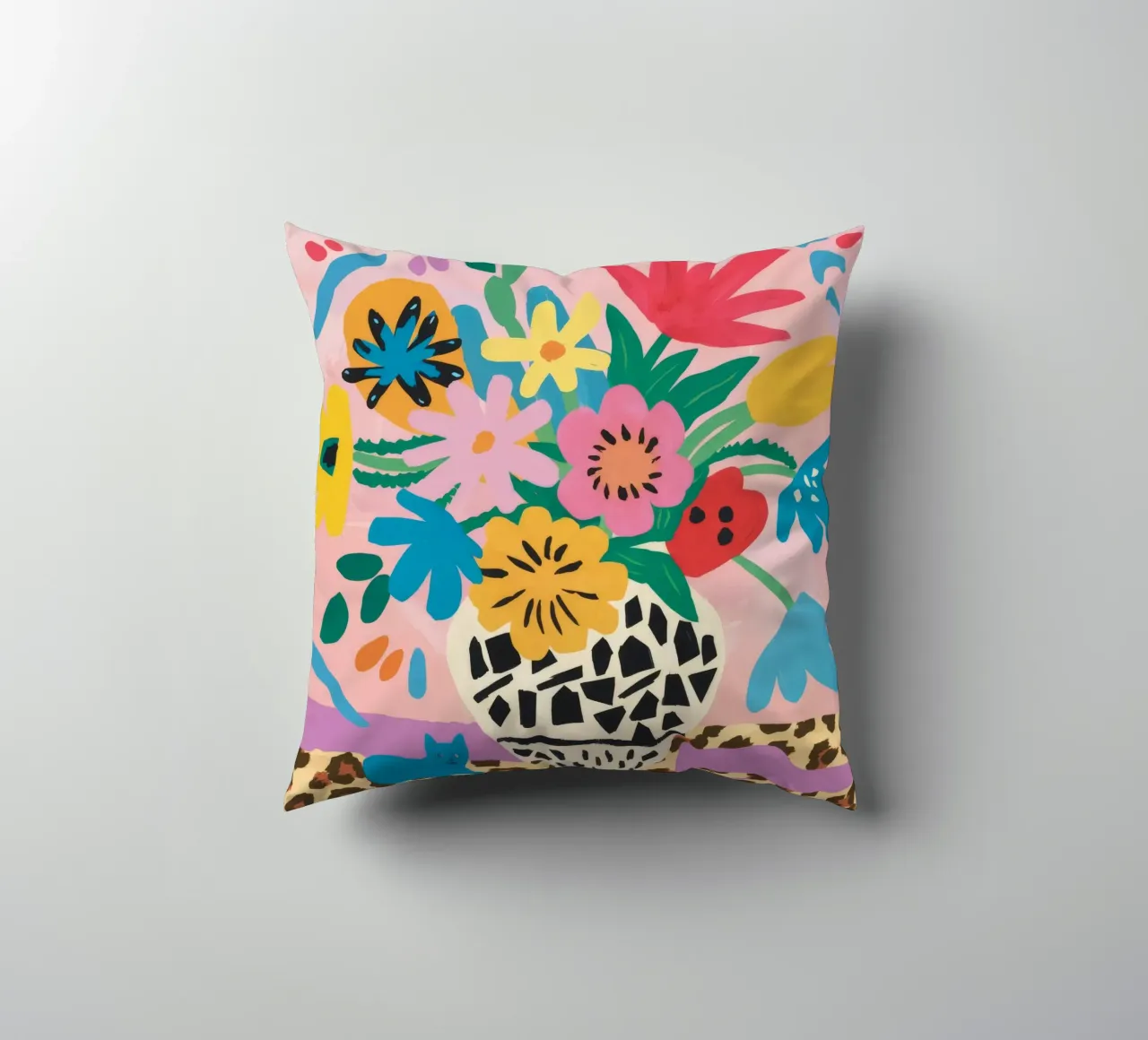 Vase léopard Bloomfest coussin de Tiga Bersama