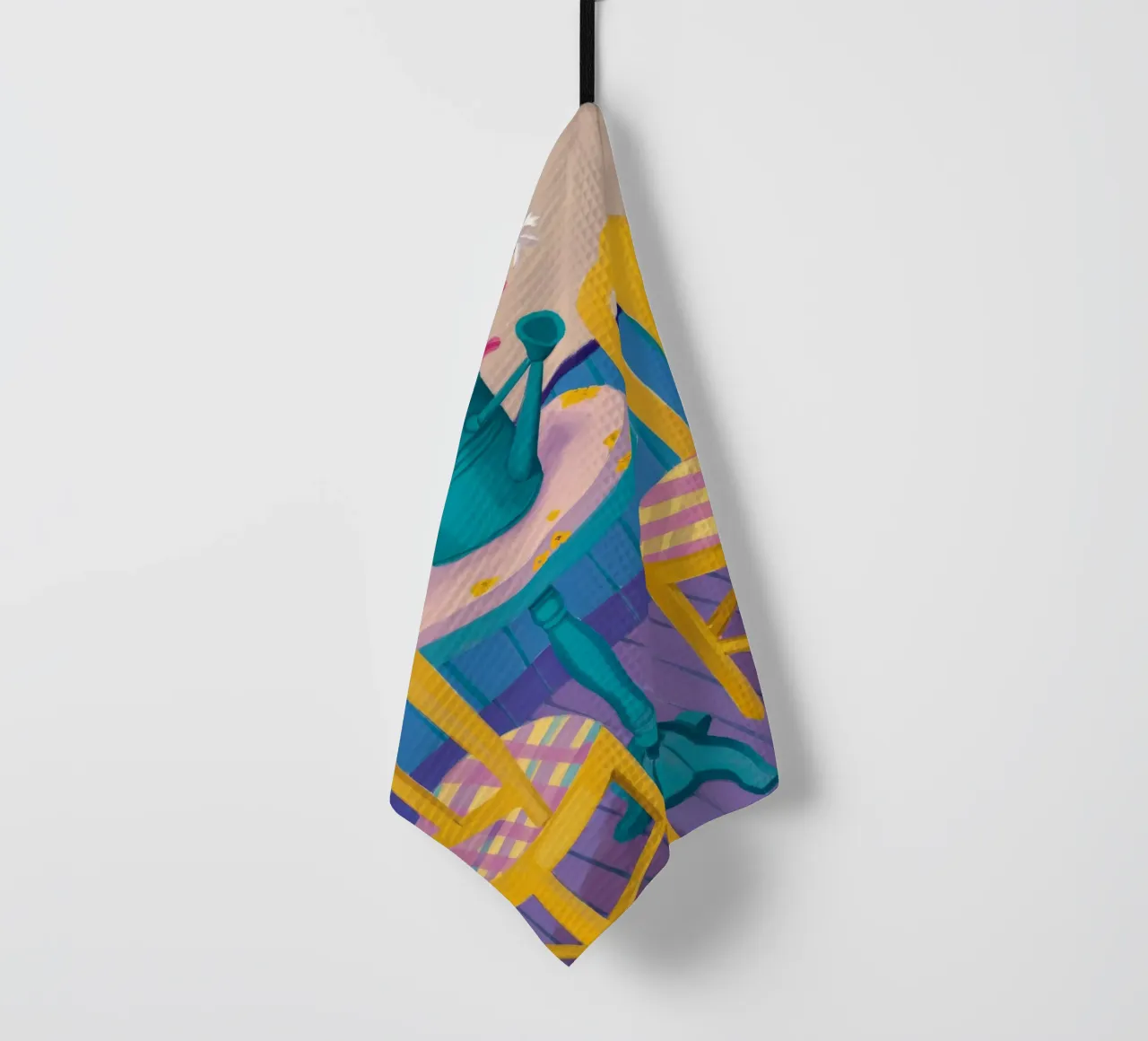 L'heure du thé sur la chaise jaune torchon de Pan Denim