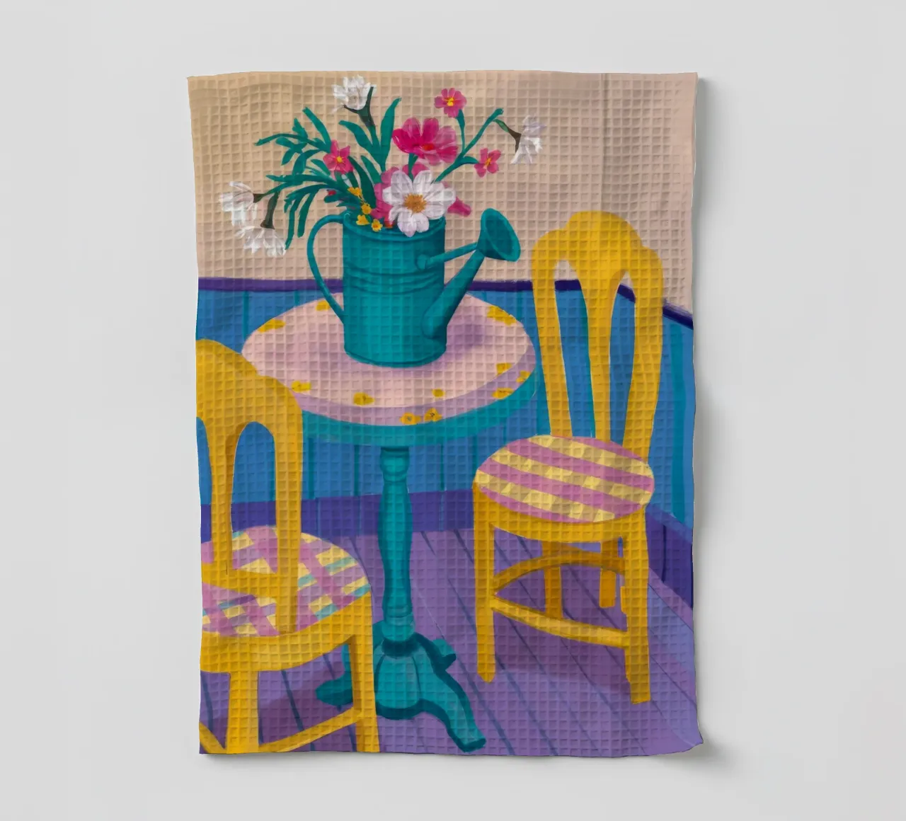 L'heure du thé sur la chaise jaune torchon de Pan Denim