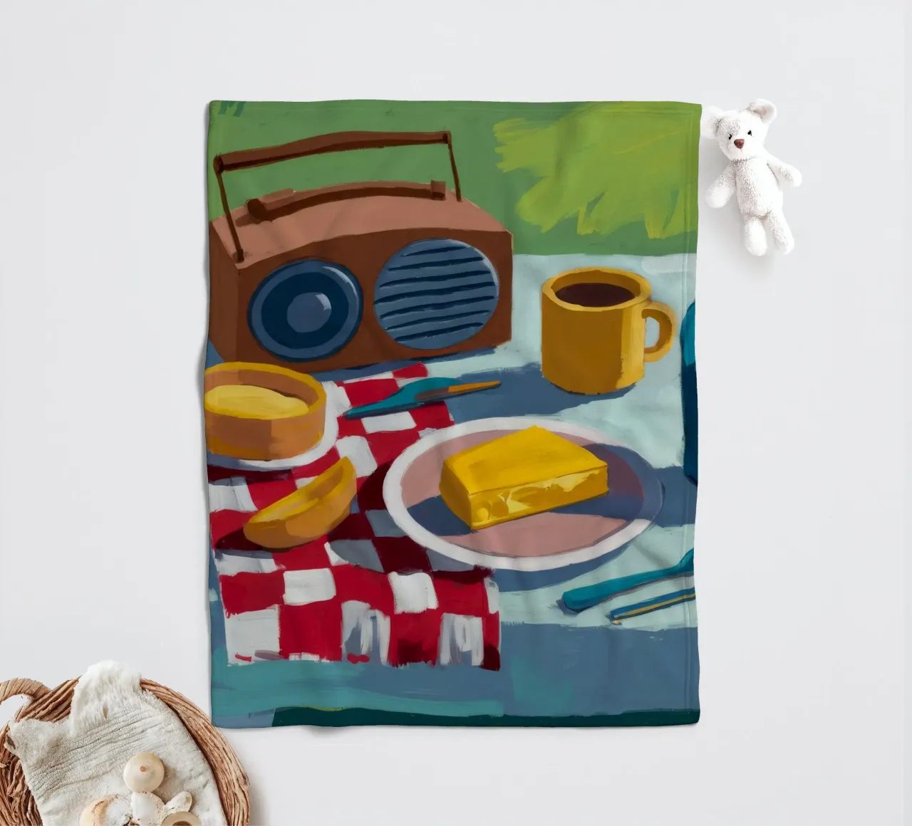 Radio Repast retrò coperta in pile da Fable Tempa