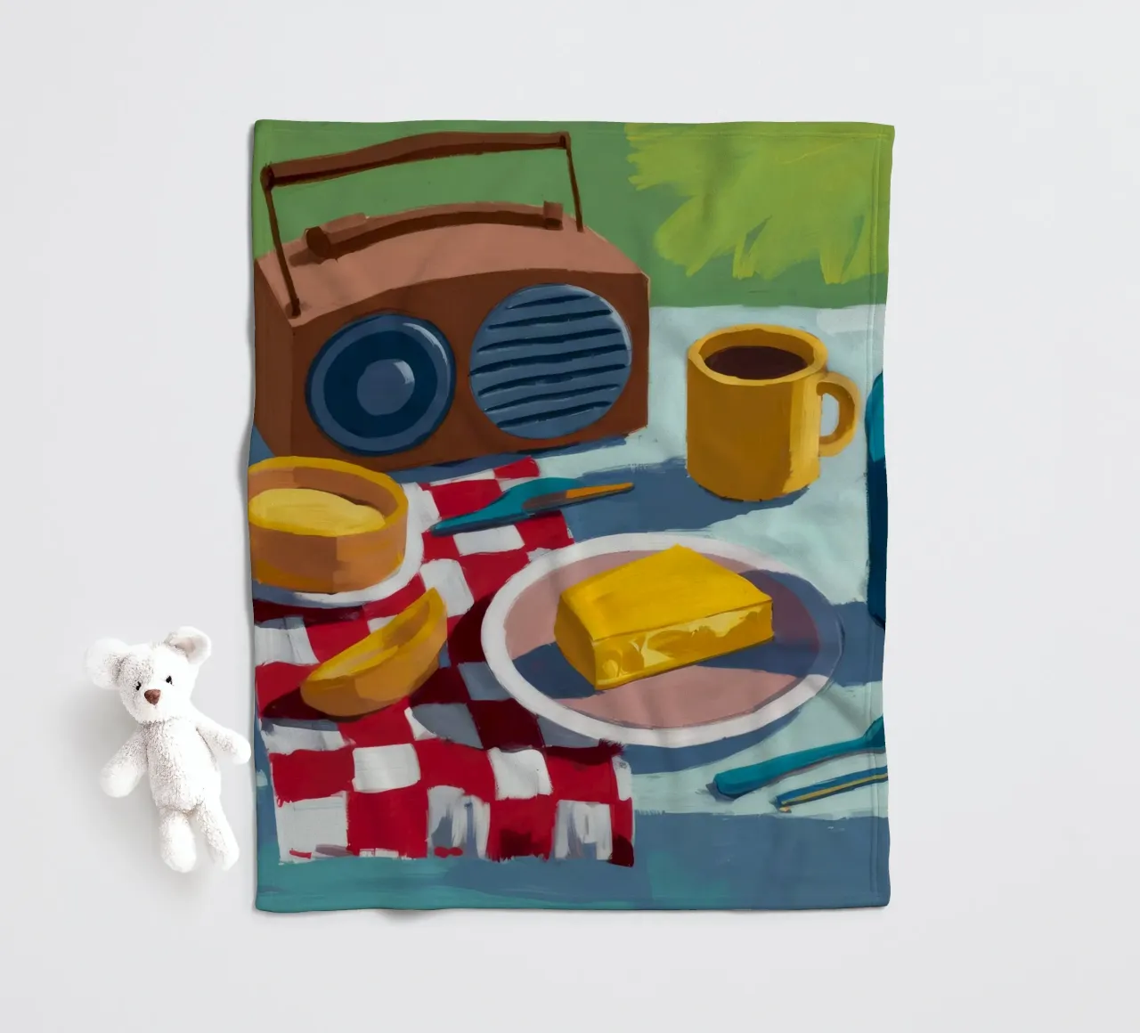 Radio Repast retrò coperta in pile da Fable Tempa