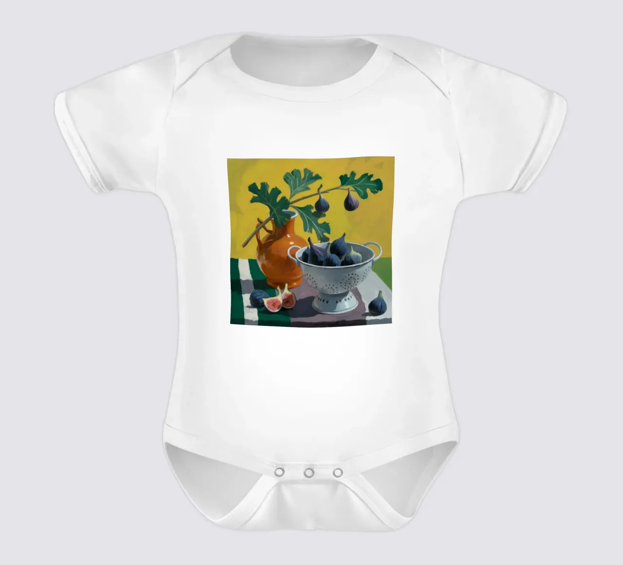Feigenernte-Sieb Kurzarm Babybody von Fable Tempa