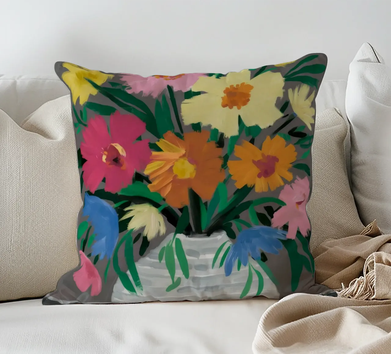 Fiori di cesto intrecciati cuscino da Tiga Bersama