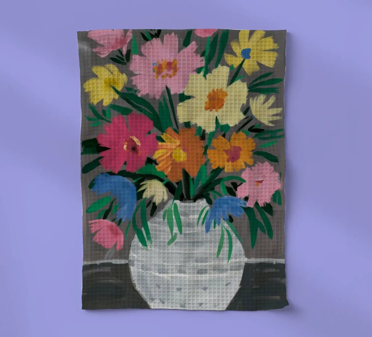 Fiori di cesto intrecciati canovaccio da cucina da Tiga Bersama