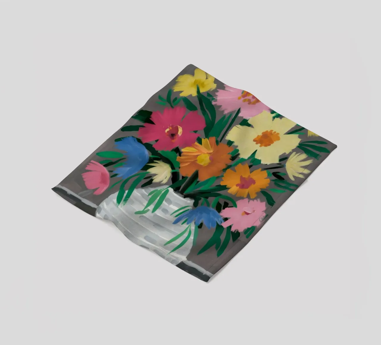 Panier tressé Blooms plaid polaire de Tiga Bersama