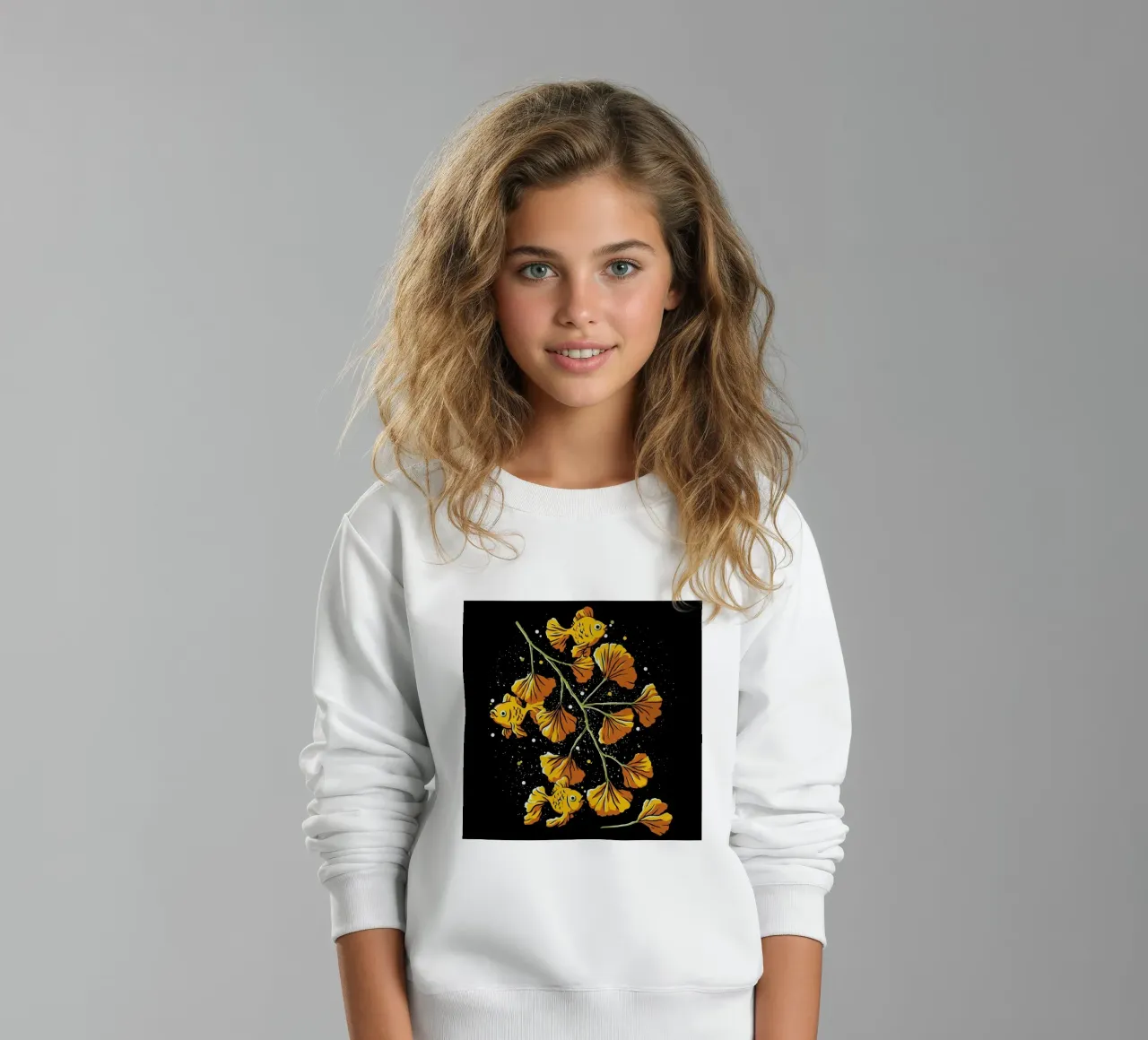 Ginkgo Golden Fish felpa bambino da Tobe Fonseca