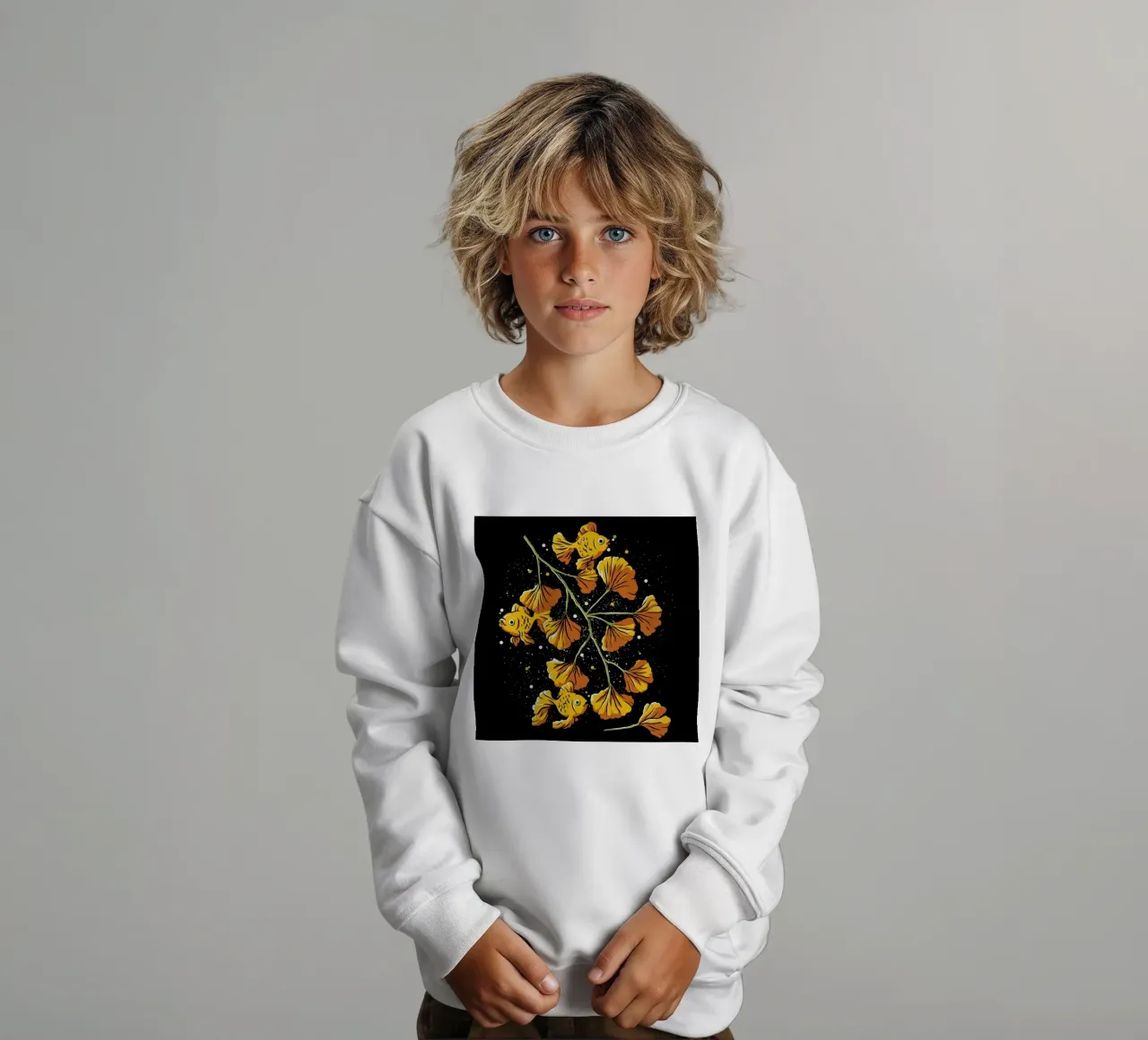 Ginkgo Golden Fish felpa bambino da Tobe Fonseca