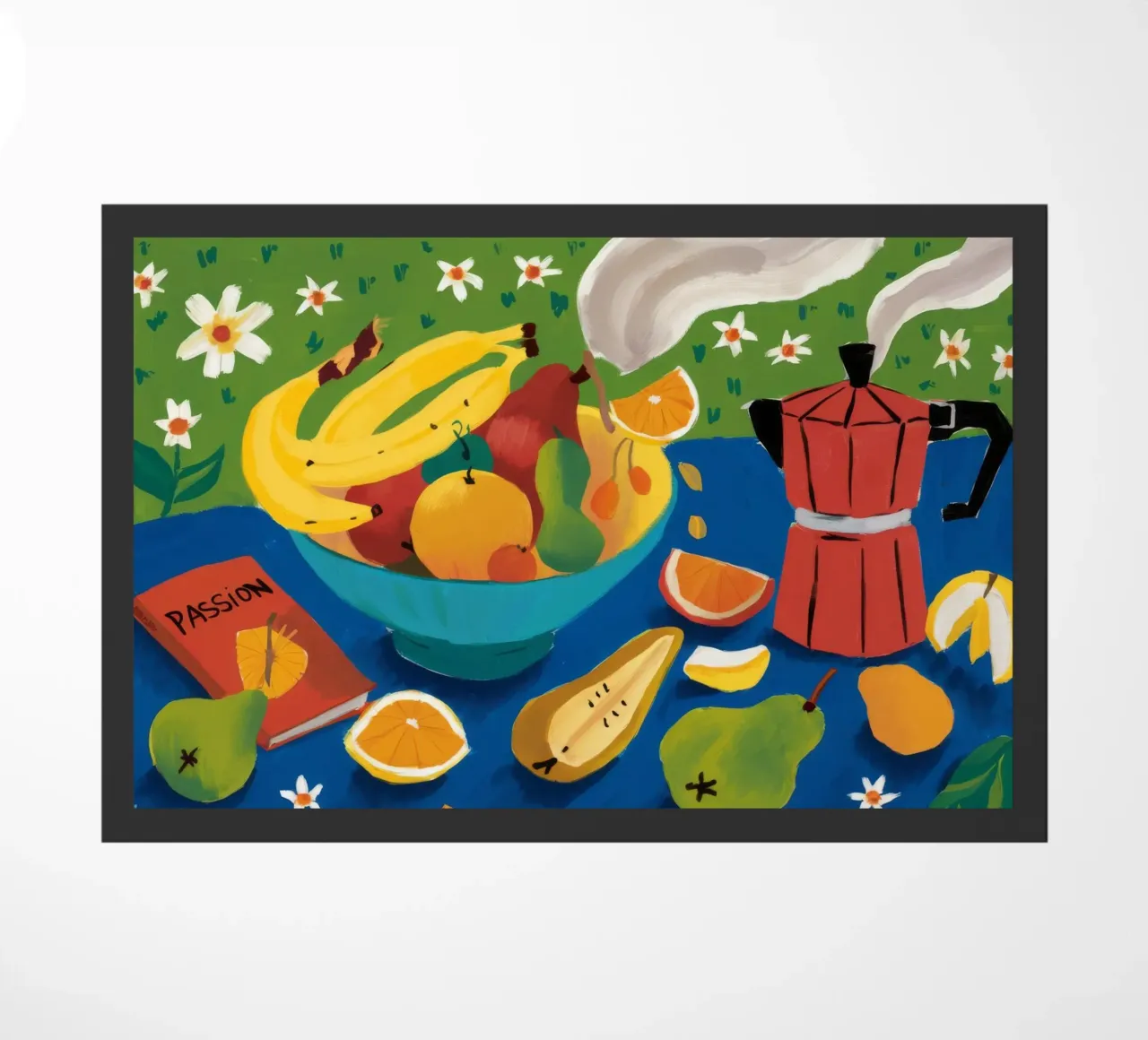 Verdant Fruit Fiesta doormat by Fable Tempa