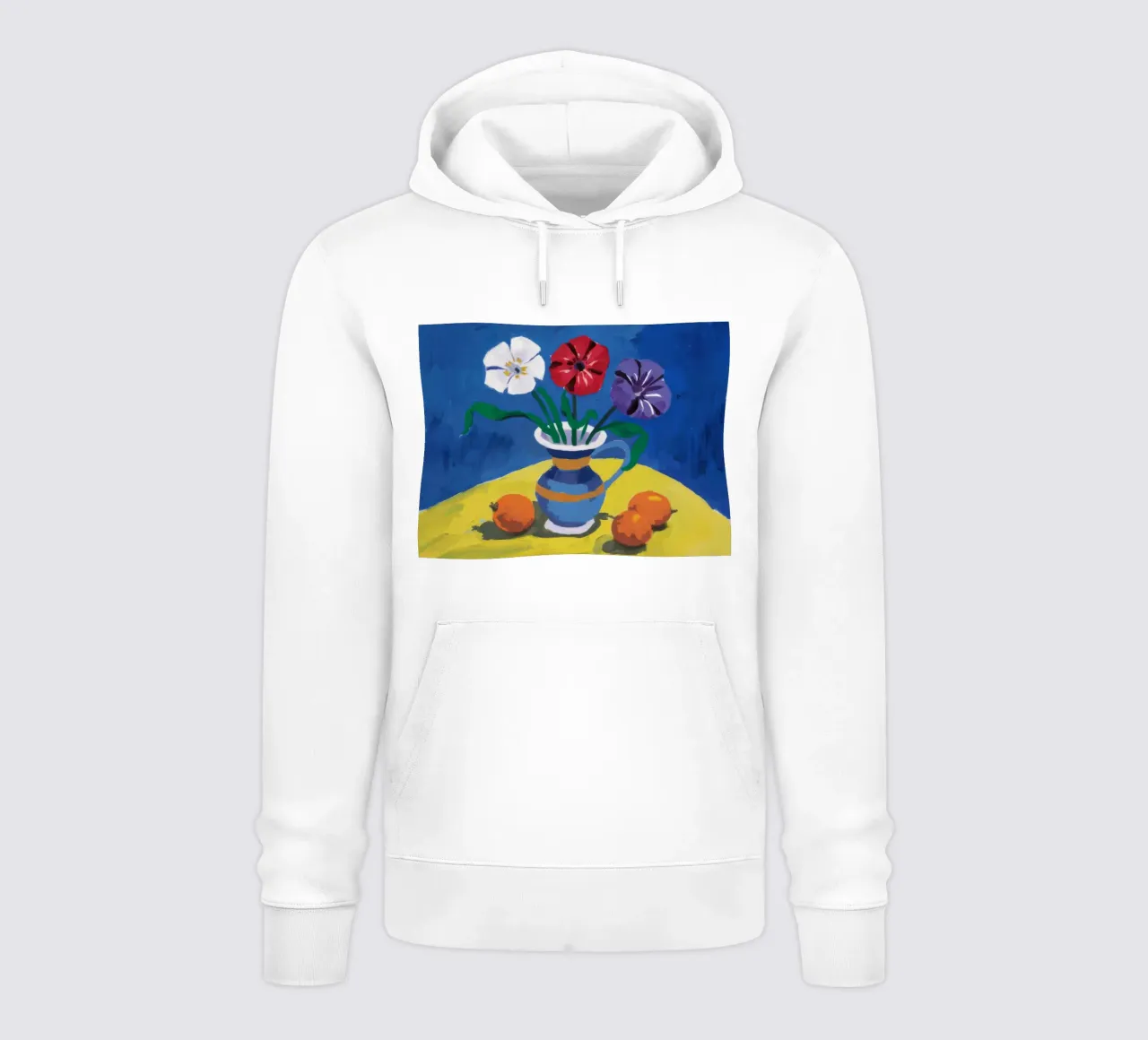 Petunia Blue Vase hoodie by Pan Denim
