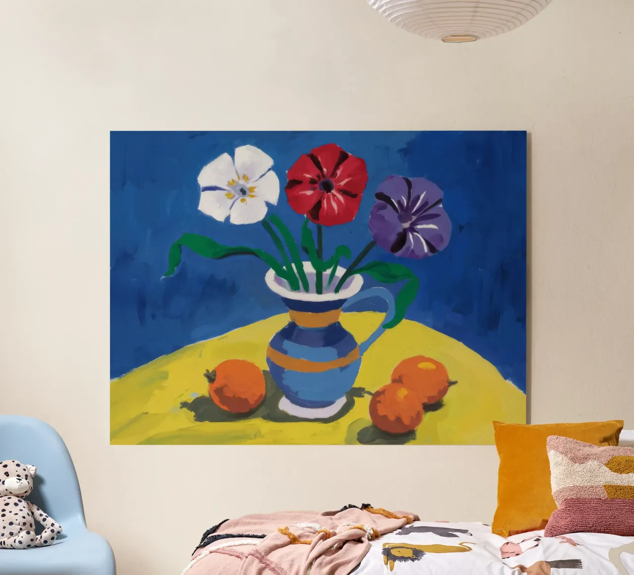 Petunia Blue Vase acrylic glass by Pan Denim