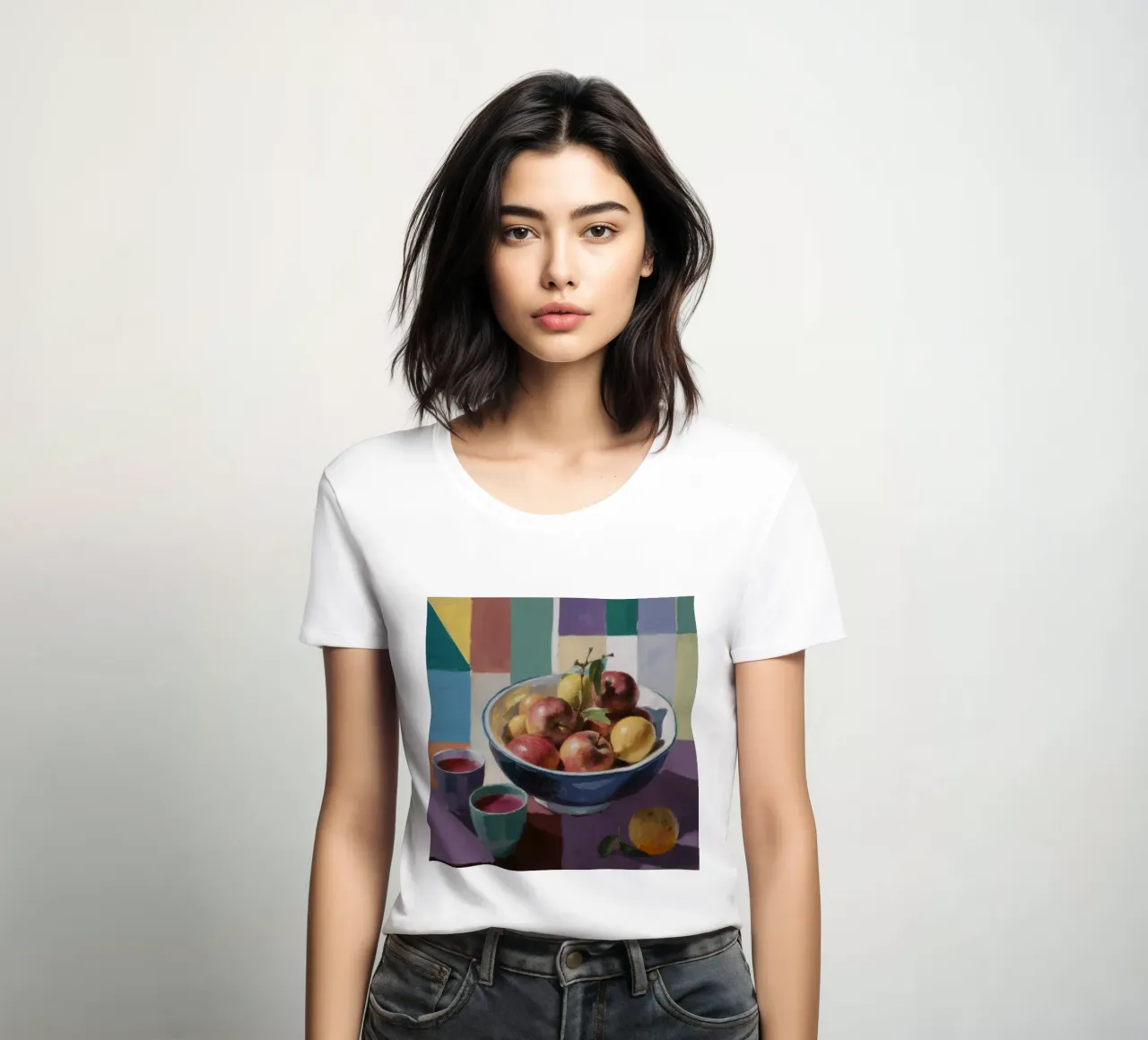 Garnet Apple Repose women's fitted t-shirt by Fable Tempa