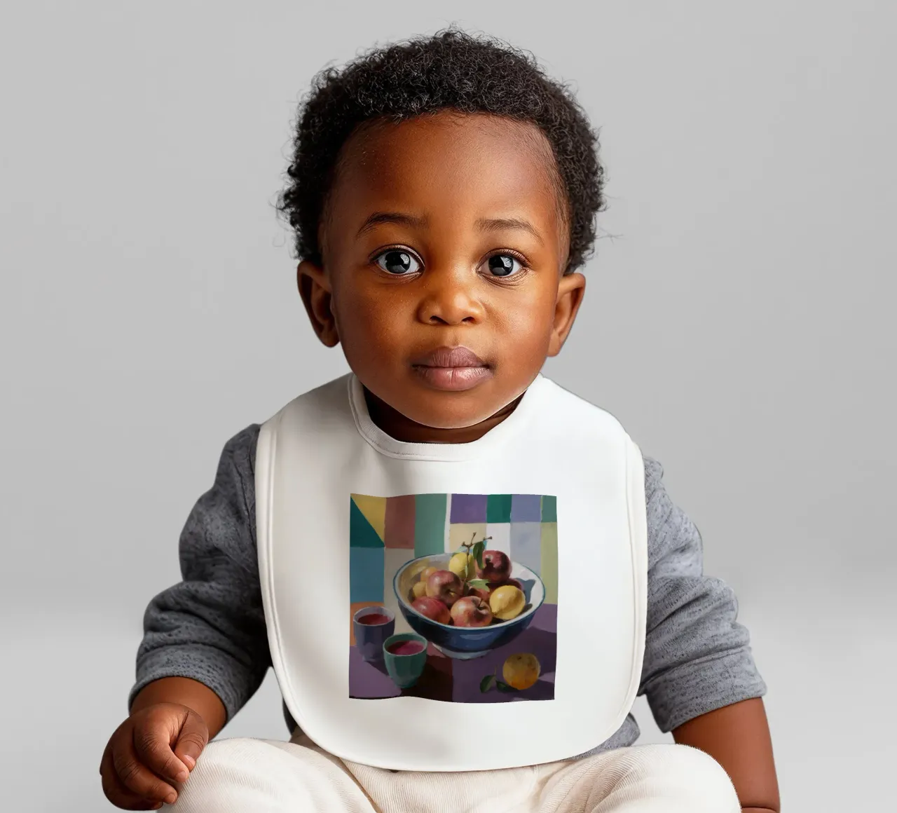 Garnet Apple Repose baby bib by Fable Tempa