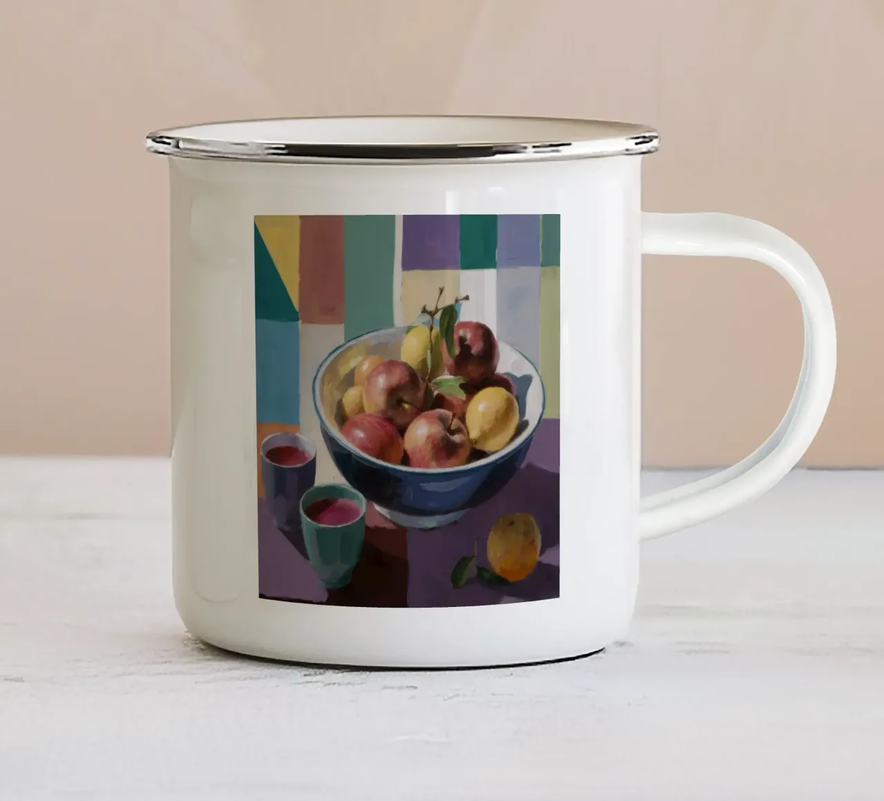 Garnet Apple Repose enamel mug by Fable Tempa
