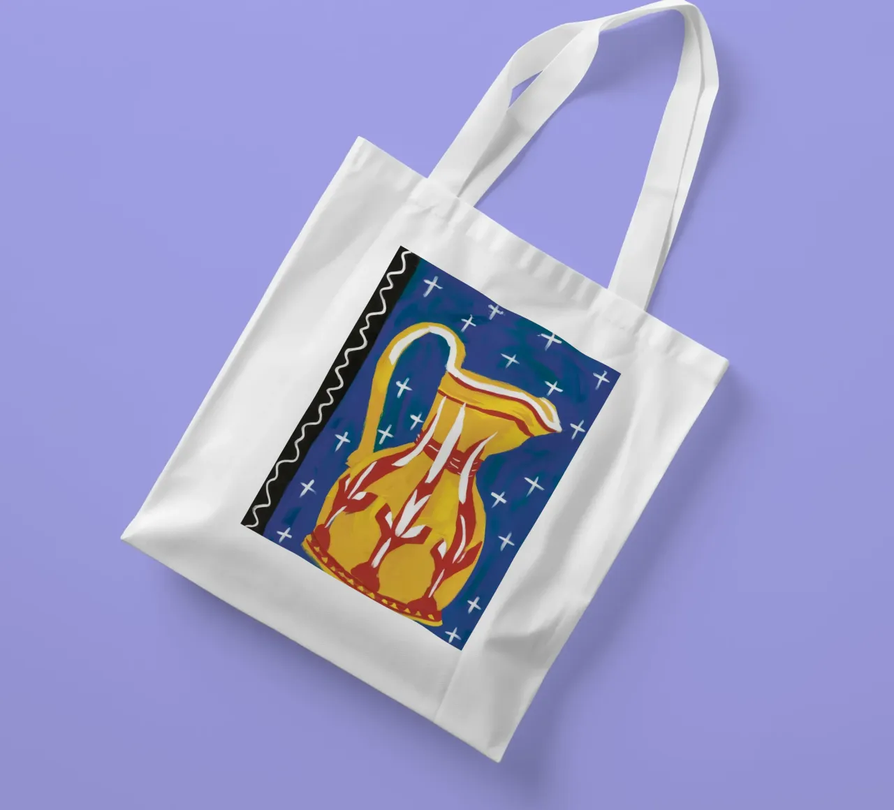 Pichet jaune Whimsy tote bag de Pan Denim