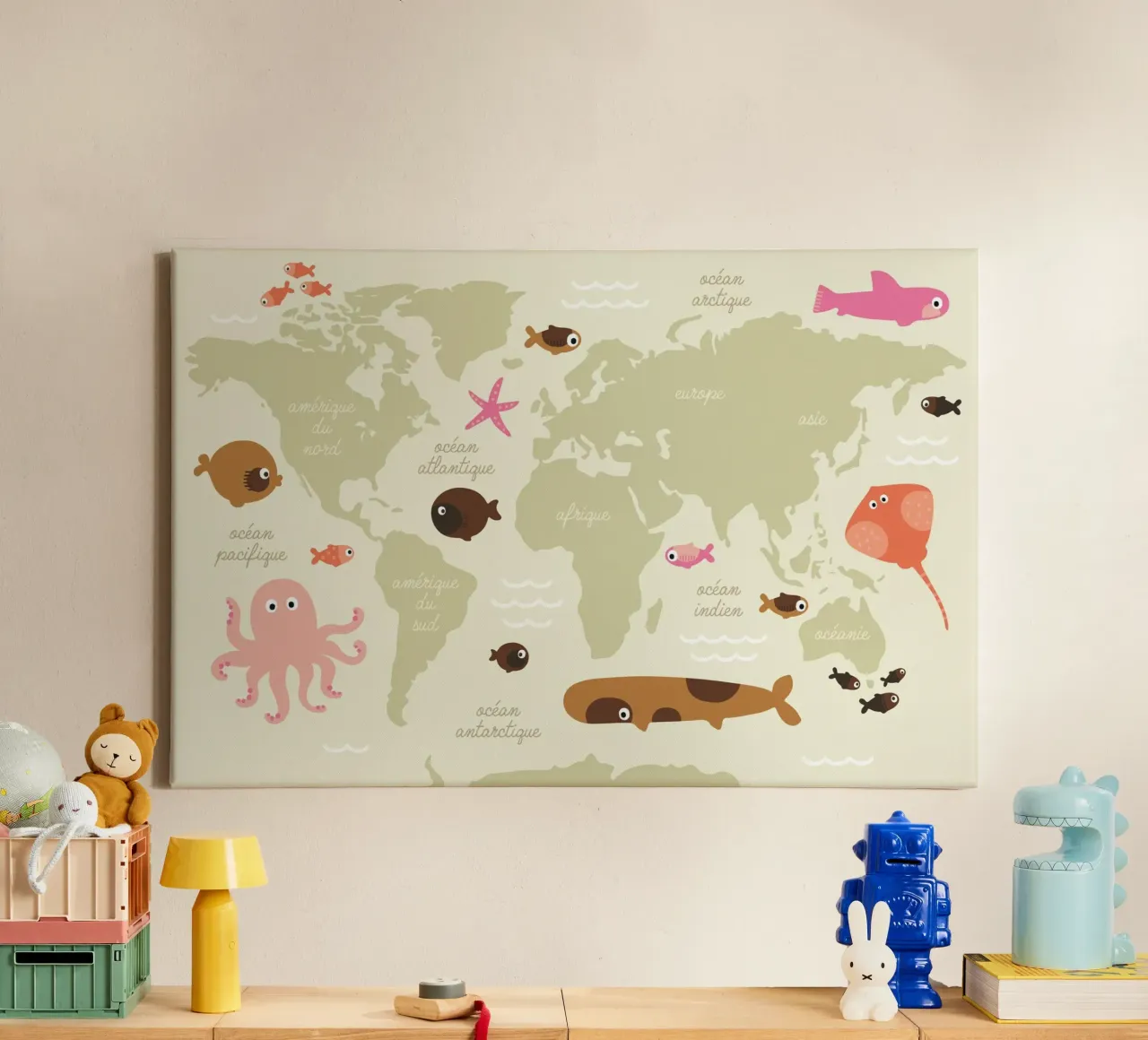 the marine world canvas with Floater frame by STUDIO 4H37