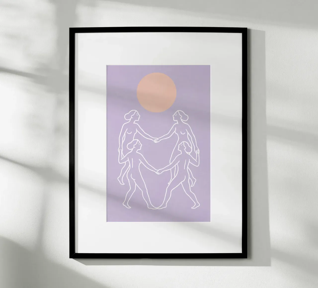 The Sun Dancer poster con telaio in plastica da treechild
