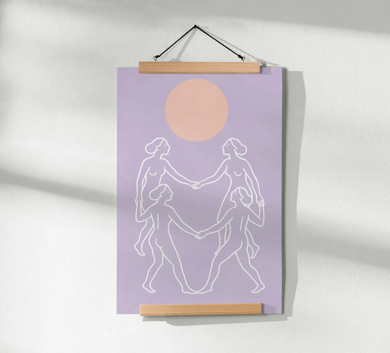 The Sun Dancer poster con telaio in plastica da treechild