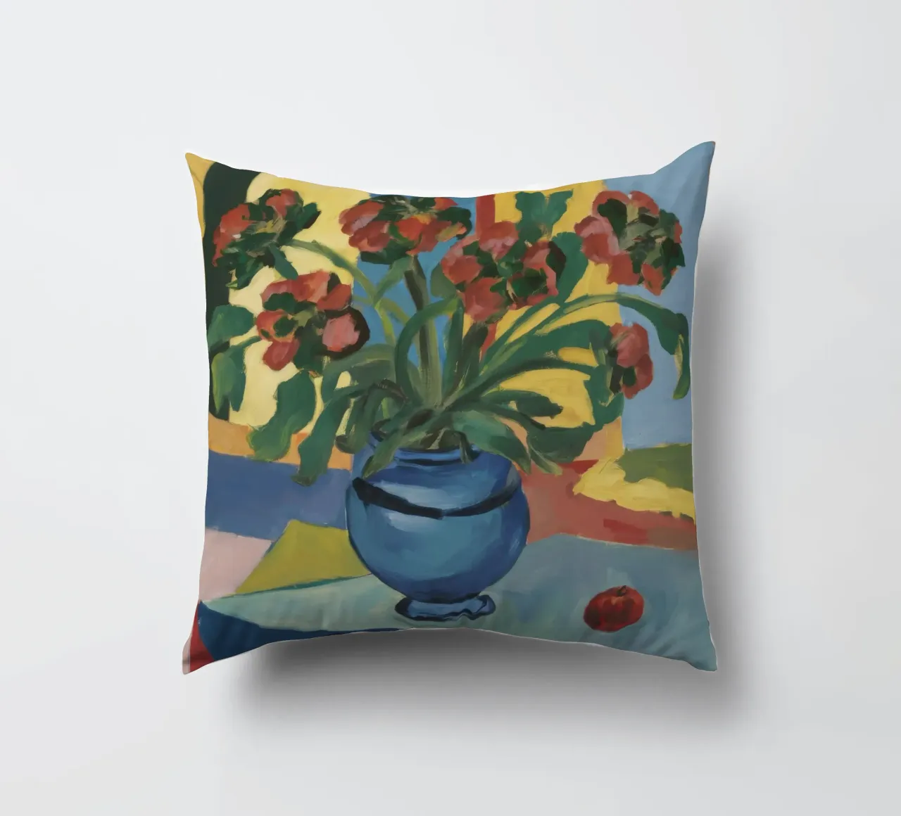 Fiore di bacche di cobalto cuscino da Fable Tempa