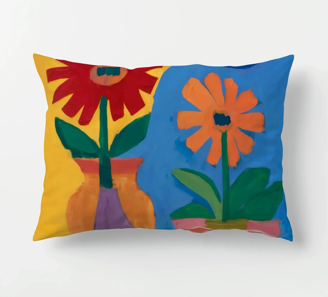 Fiori di colore primario cuscino da Pan Denim
