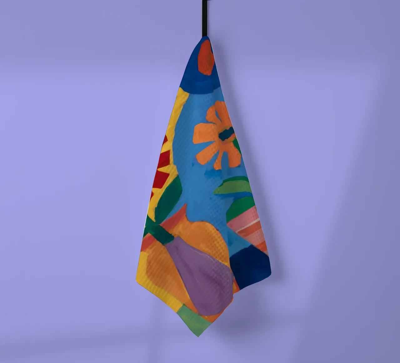 Fiori di colore primario canovaccio da cucina da Pan Denim